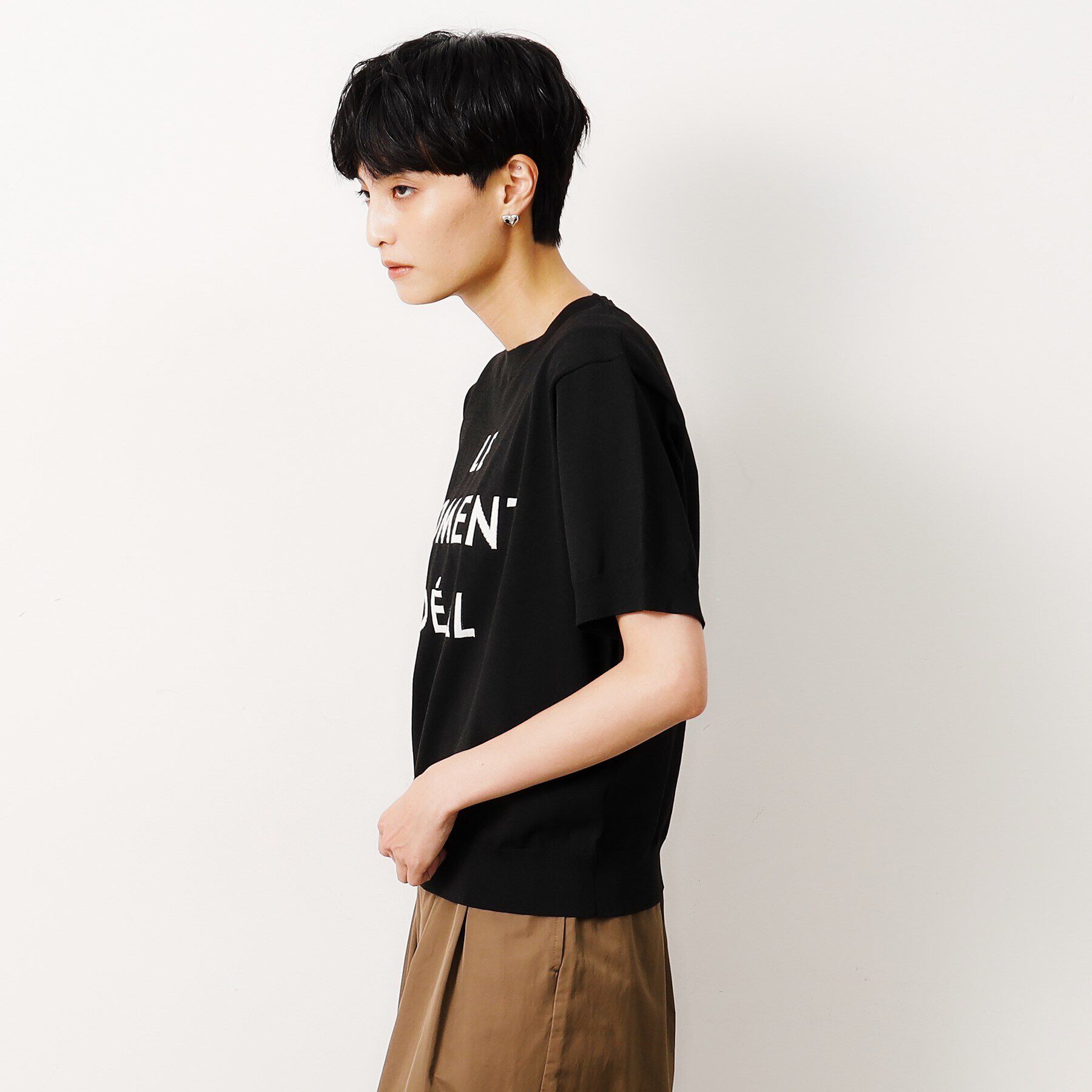 OPAQUE.CLIP「《美人百花掲載》UV ロゴジャカードニット【抗ピル/洗濯機洗い可】」|ニット・セーター|