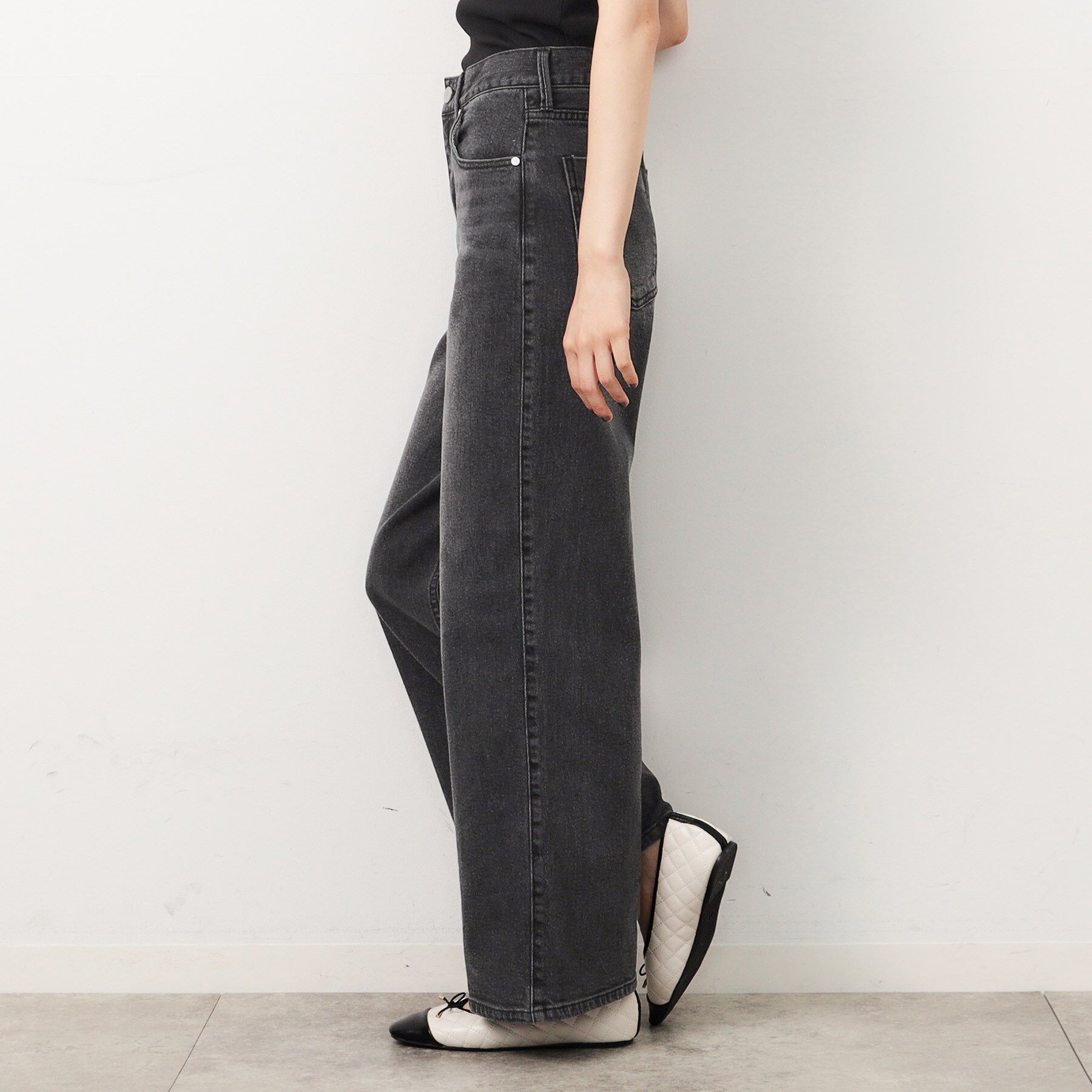 OPAQUE.CLIP「ストレッチバギーデニム／オーガニックコットン混【洗濯機洗い可】」|その他|スミクロ(018)