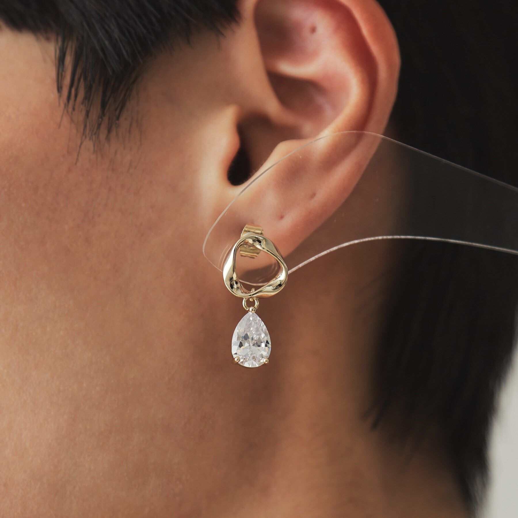 OPAQUE.CLIP「クリアビジュー&times;メタルピアス」|ピアス|