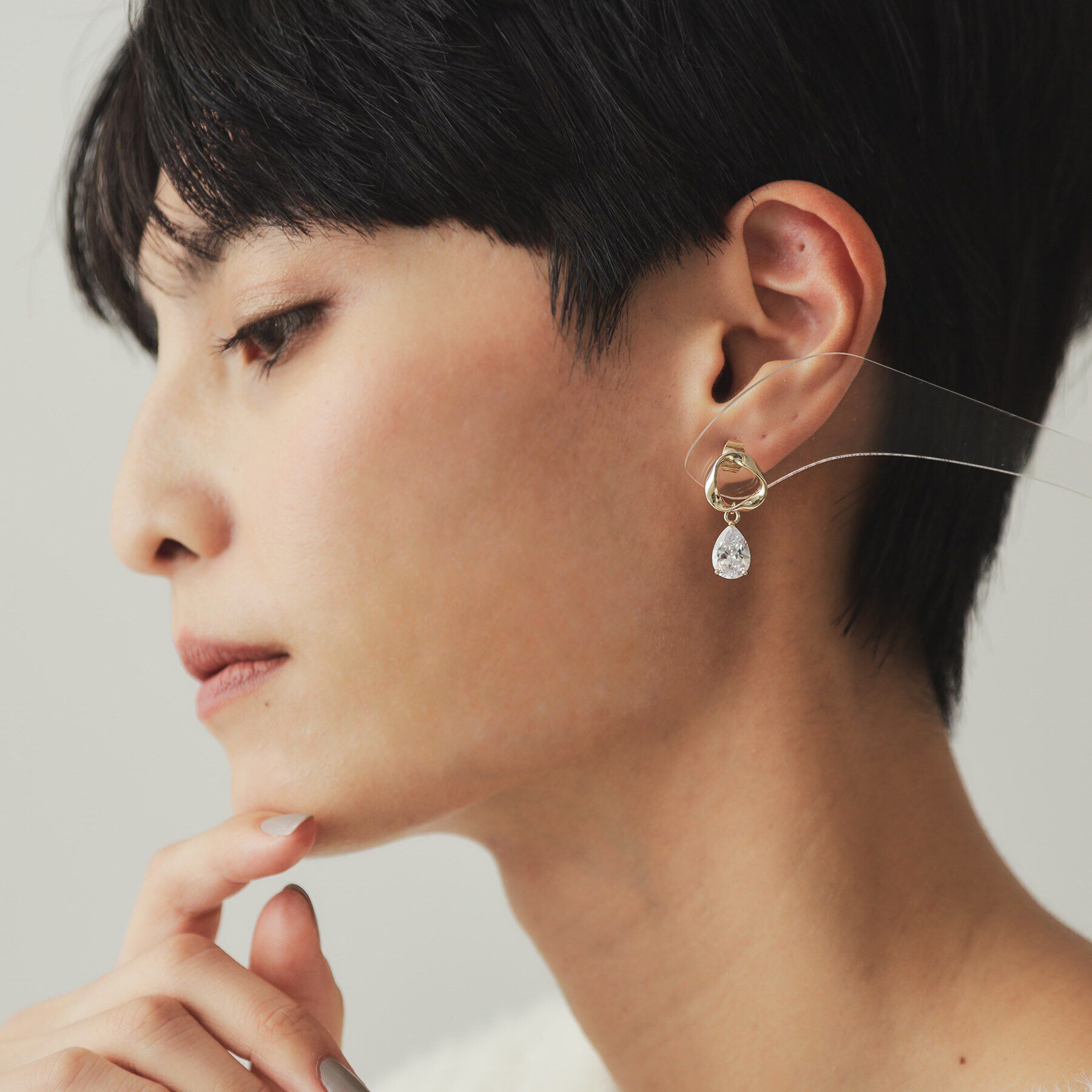 OPAQUE.CLIP「クリアビジュー&times;メタルピアス」|ピアス|