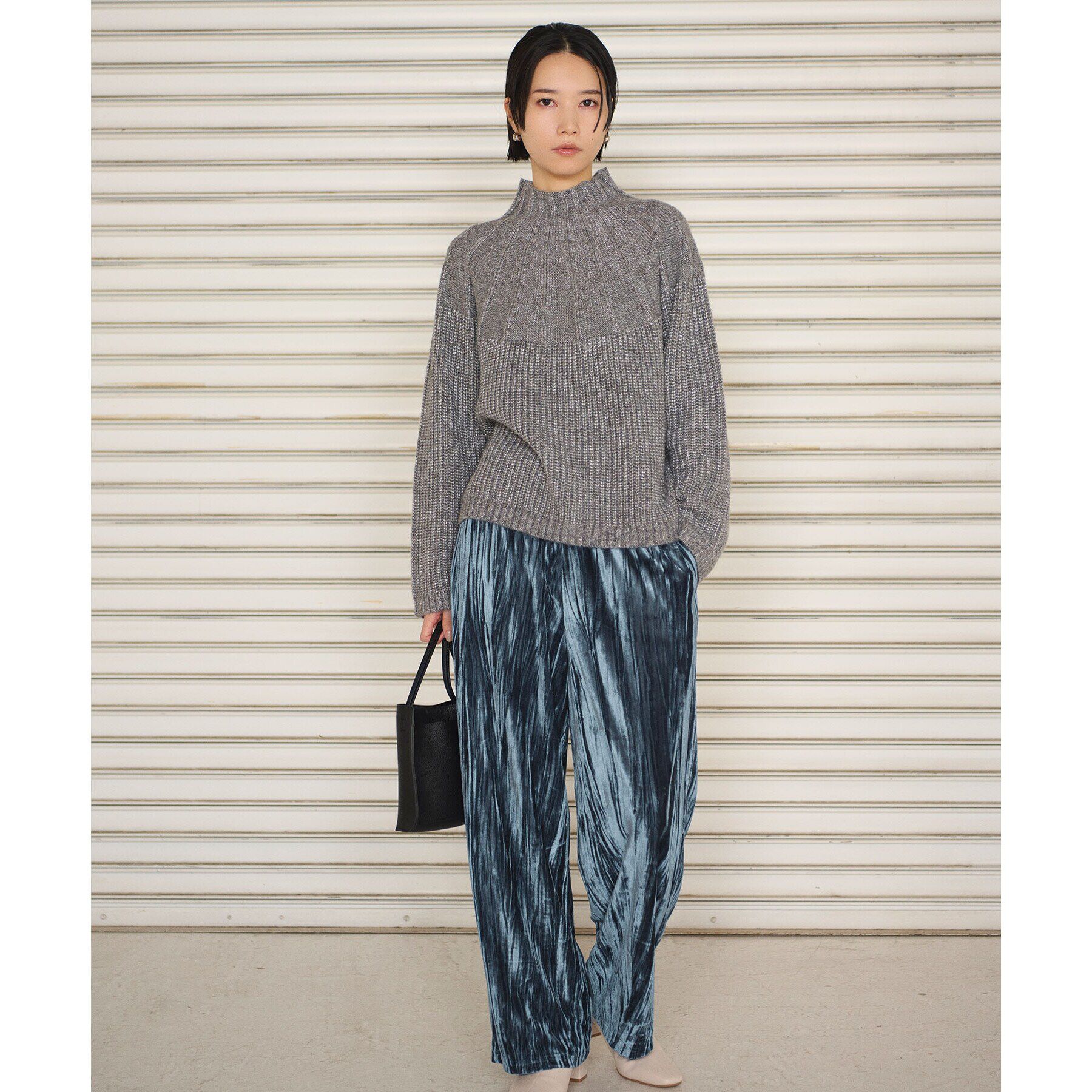 OPAQUE.CLIP「ラメ混ハイネックニット【洗濯機洗い可】」|ニット・セーター|