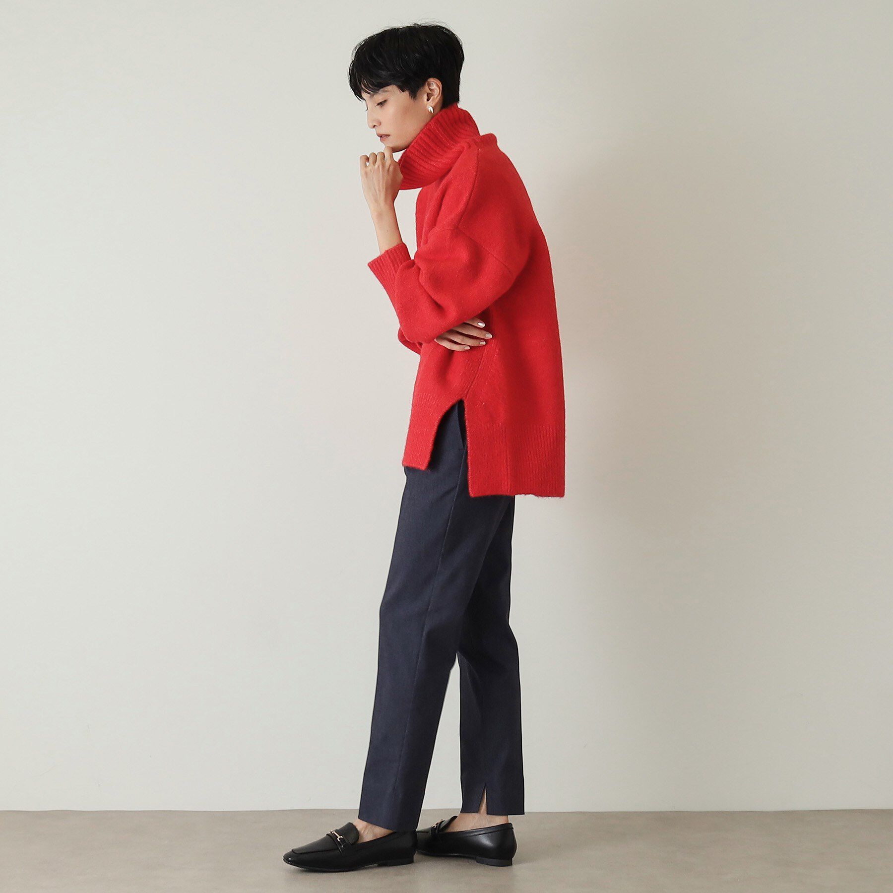 OPAQUE.CLIP「《S-LLsize》裏起毛ハイストレッチスティックパンツ【吸湿発熱/洗濯機洗い可】」|その他|