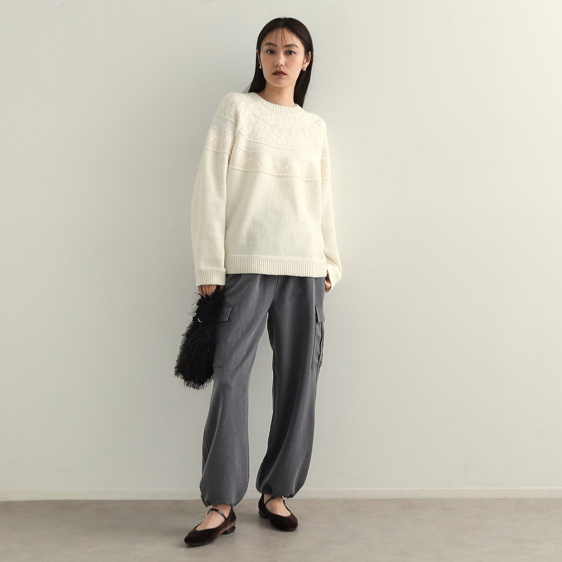 OPAQUE.CLIP「ヘリンボーンイージーカーゴパンツ【洗濯機洗い可】」|その他|