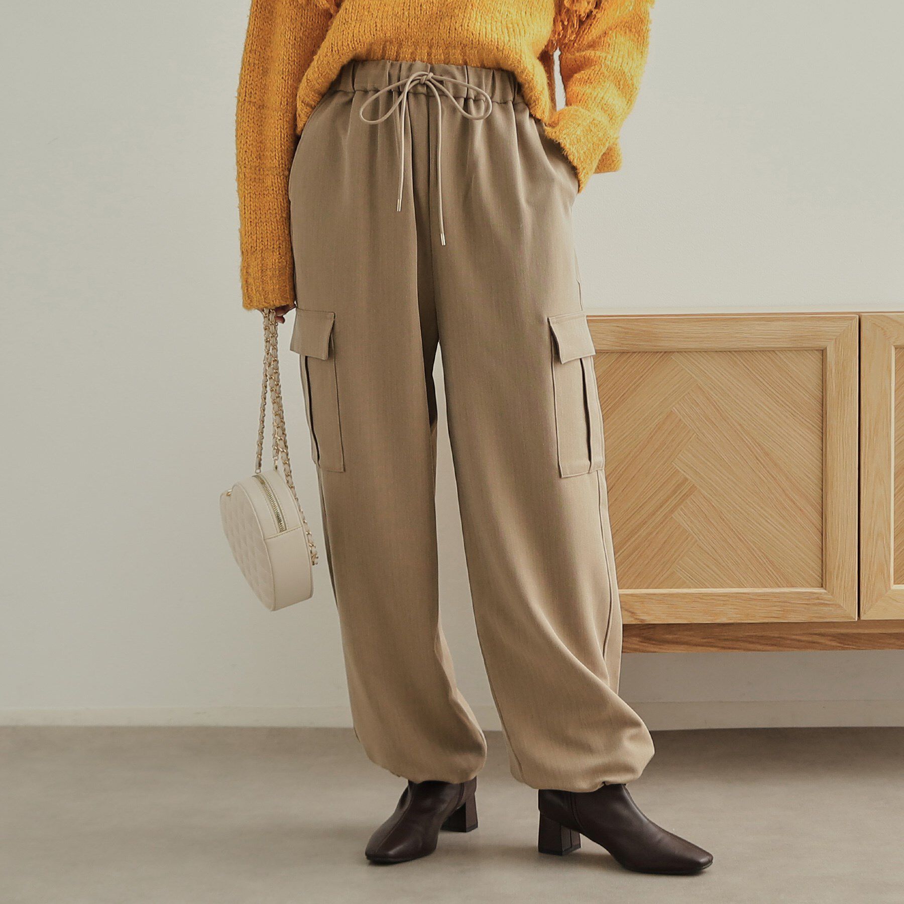 OPAQUE.CLIP「ヘリンボーンイージーカーゴパンツ【洗濯機洗い可】」|その他|