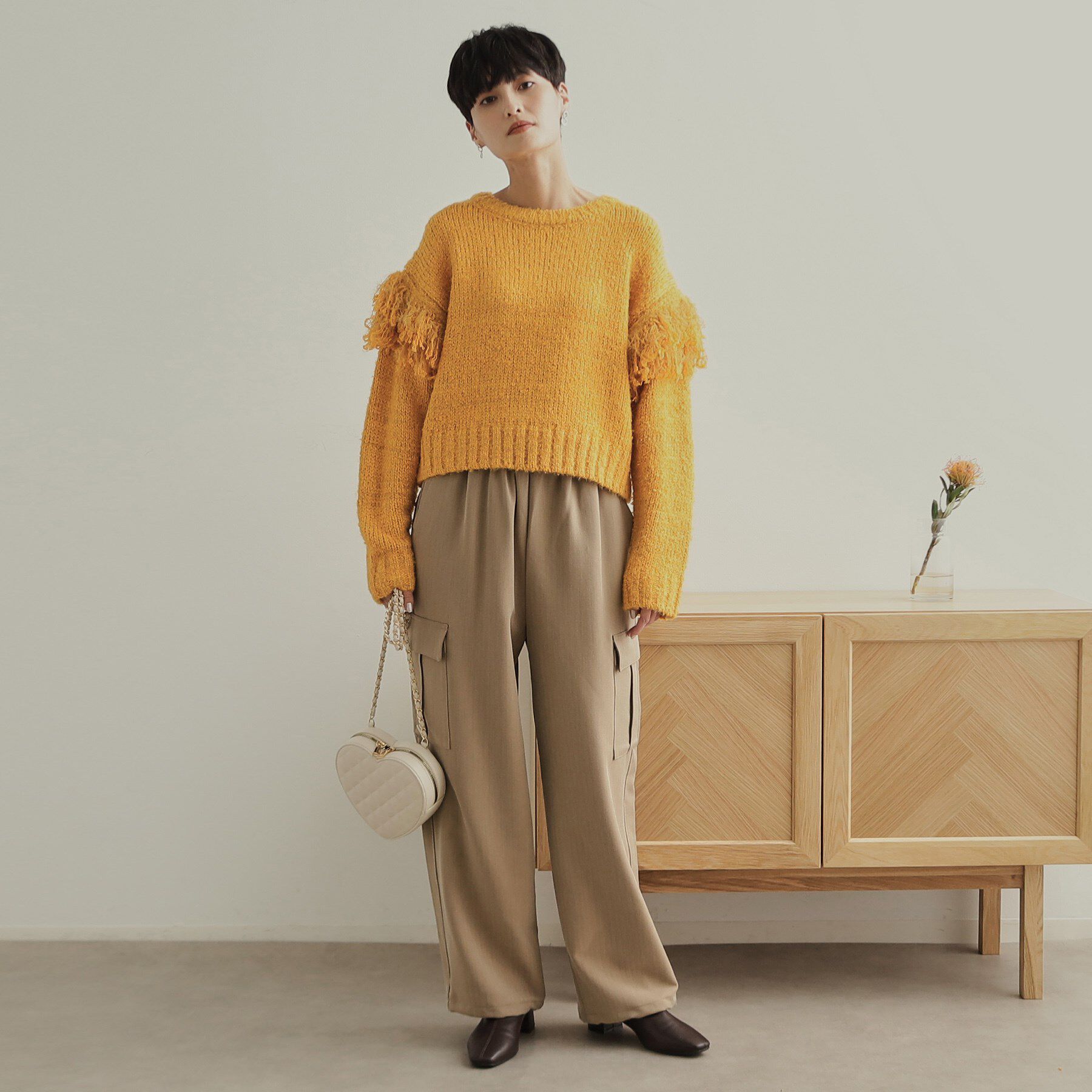 OPAQUE.CLIP「ヘリンボーンイージーカーゴパンツ【洗濯機洗い可】」|その他|