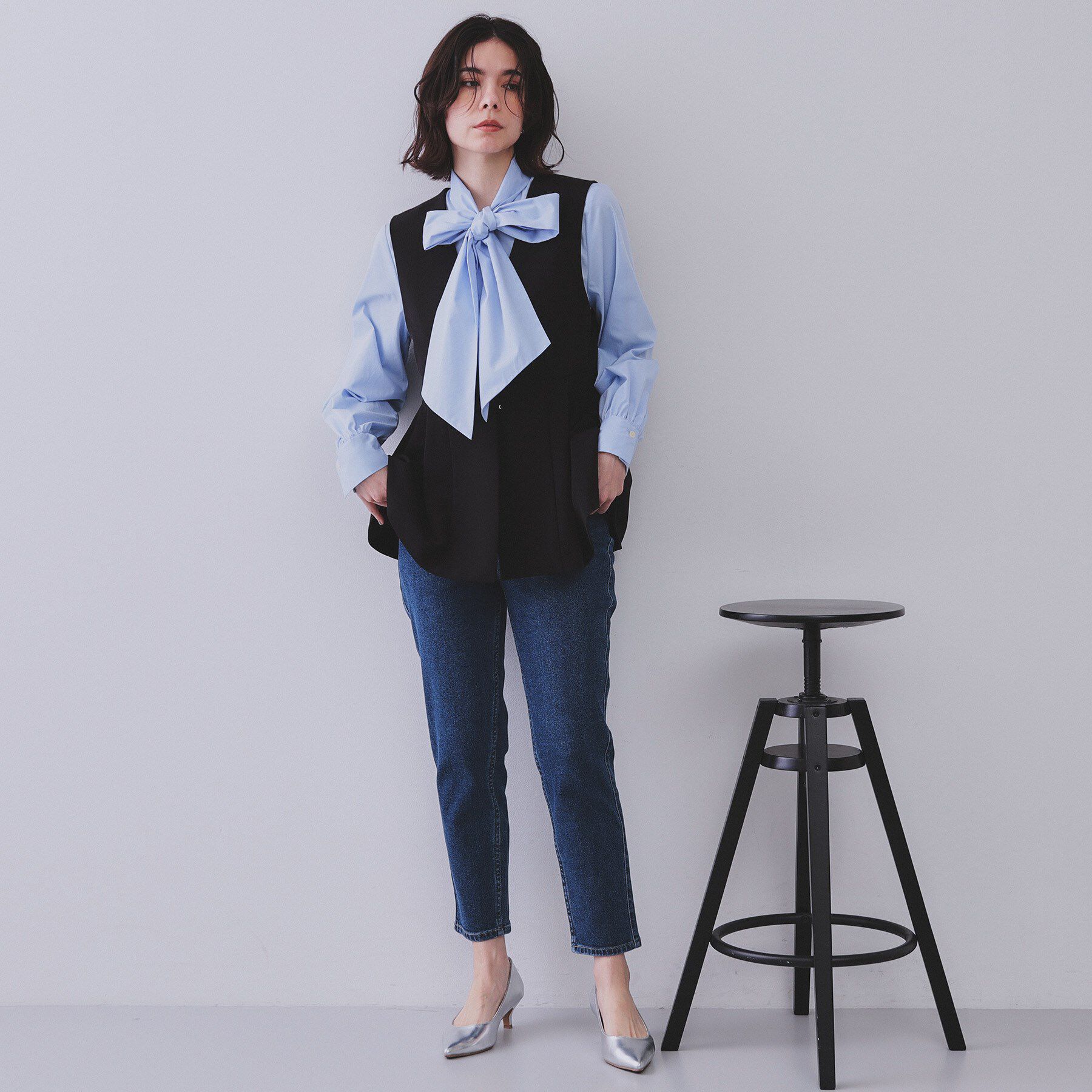 OPAQUE.CLIP「《SS-LLサイズ》ストレッチスリムストレートデニム【洗濯機洗い可】」|その他|