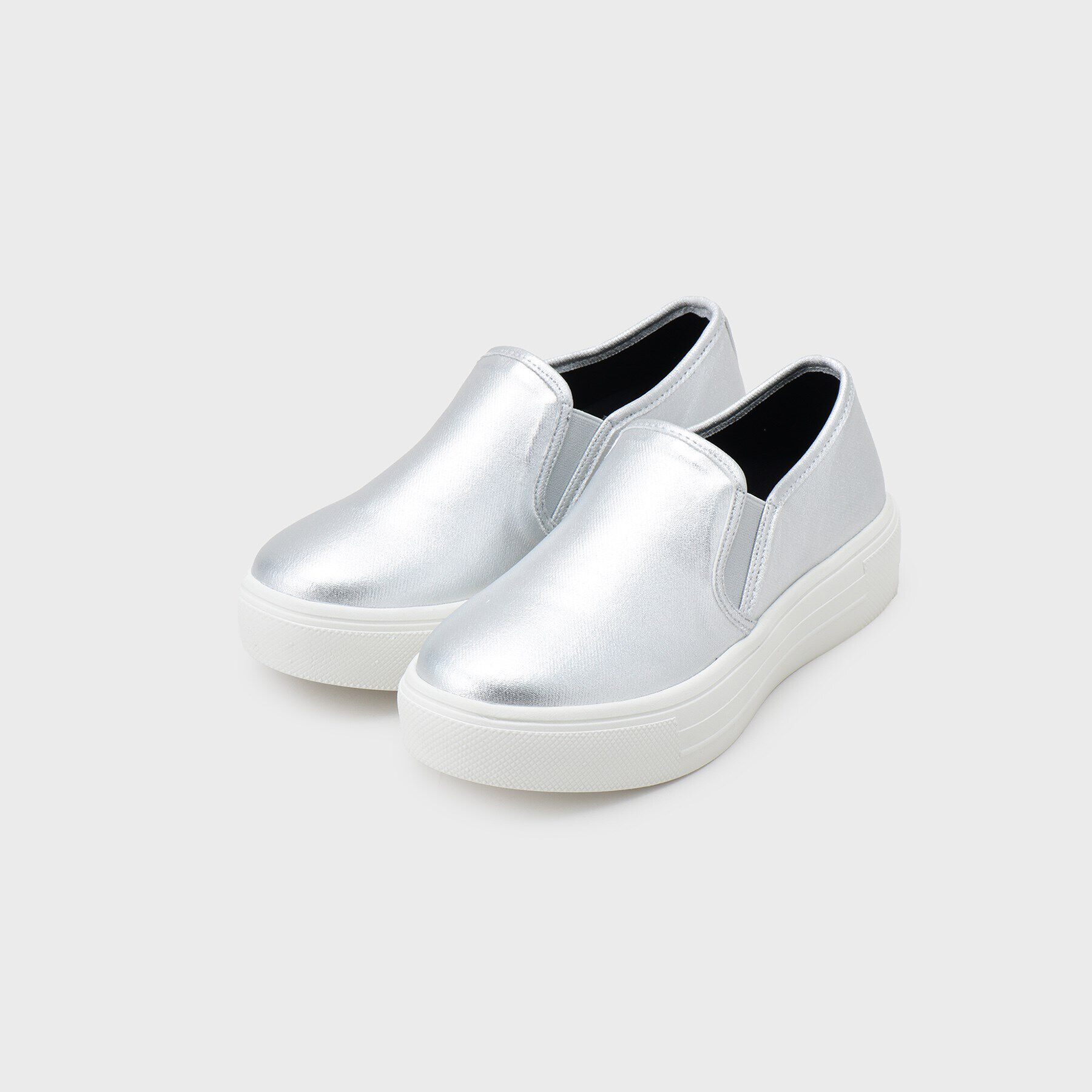 OPAQUE.CLIP「【軽量】厚底ラメスリッポン」|その他|シルバー(006)
