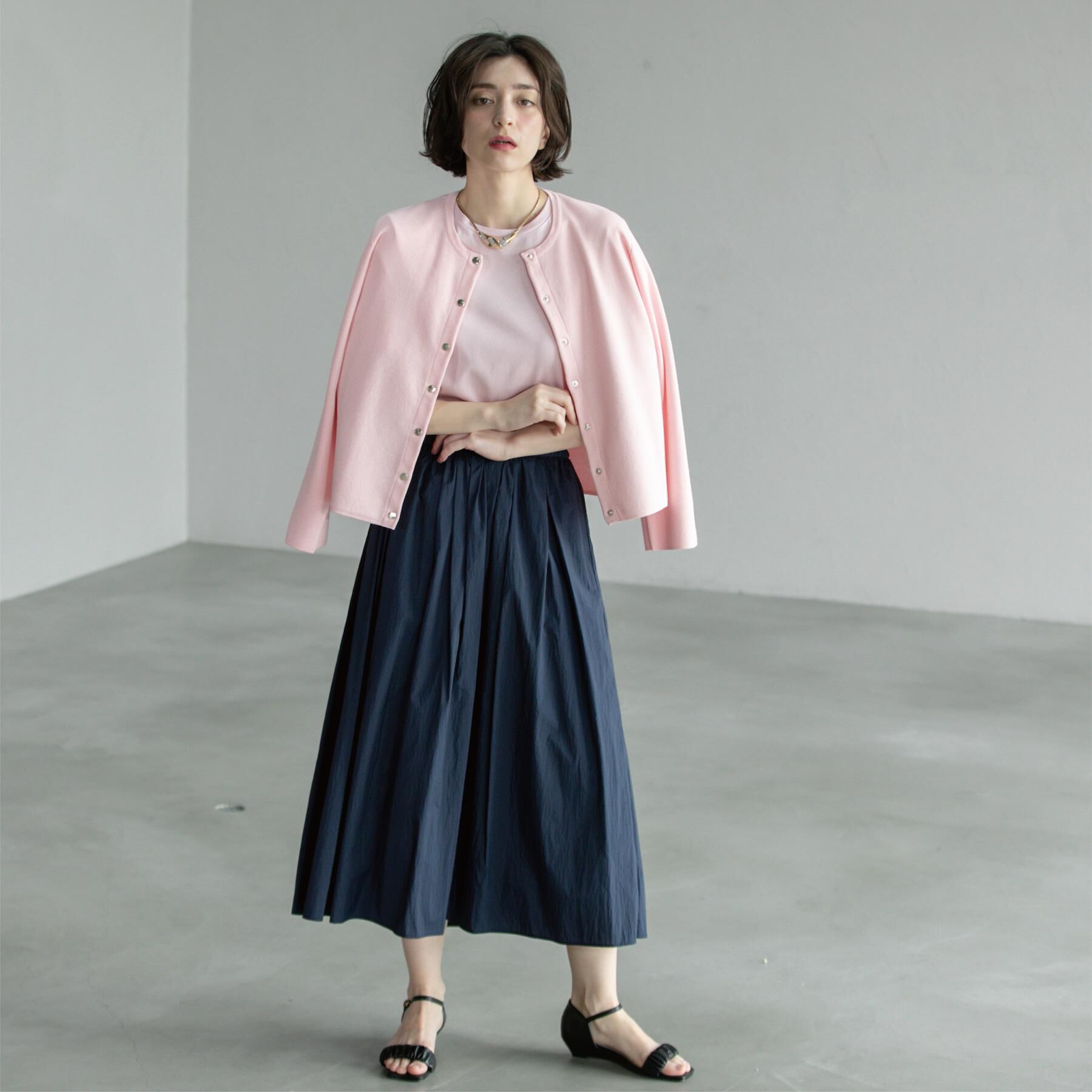 OPAQUE.CLIP「シアーヴィンテージイージーフレアスカート【洗濯機洗い可】」|スカート|