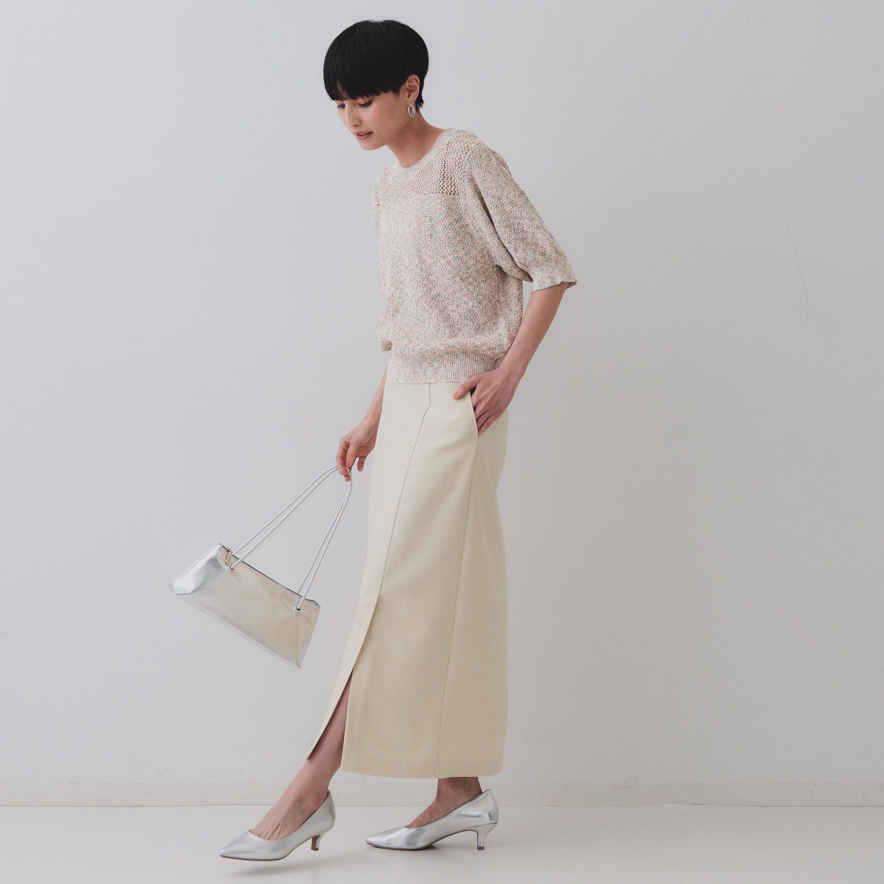 OPAQUE.CLIP「MIXヤーンカラーニット【洗濯機洗い可／抗ピル】」|ニット・セーター|