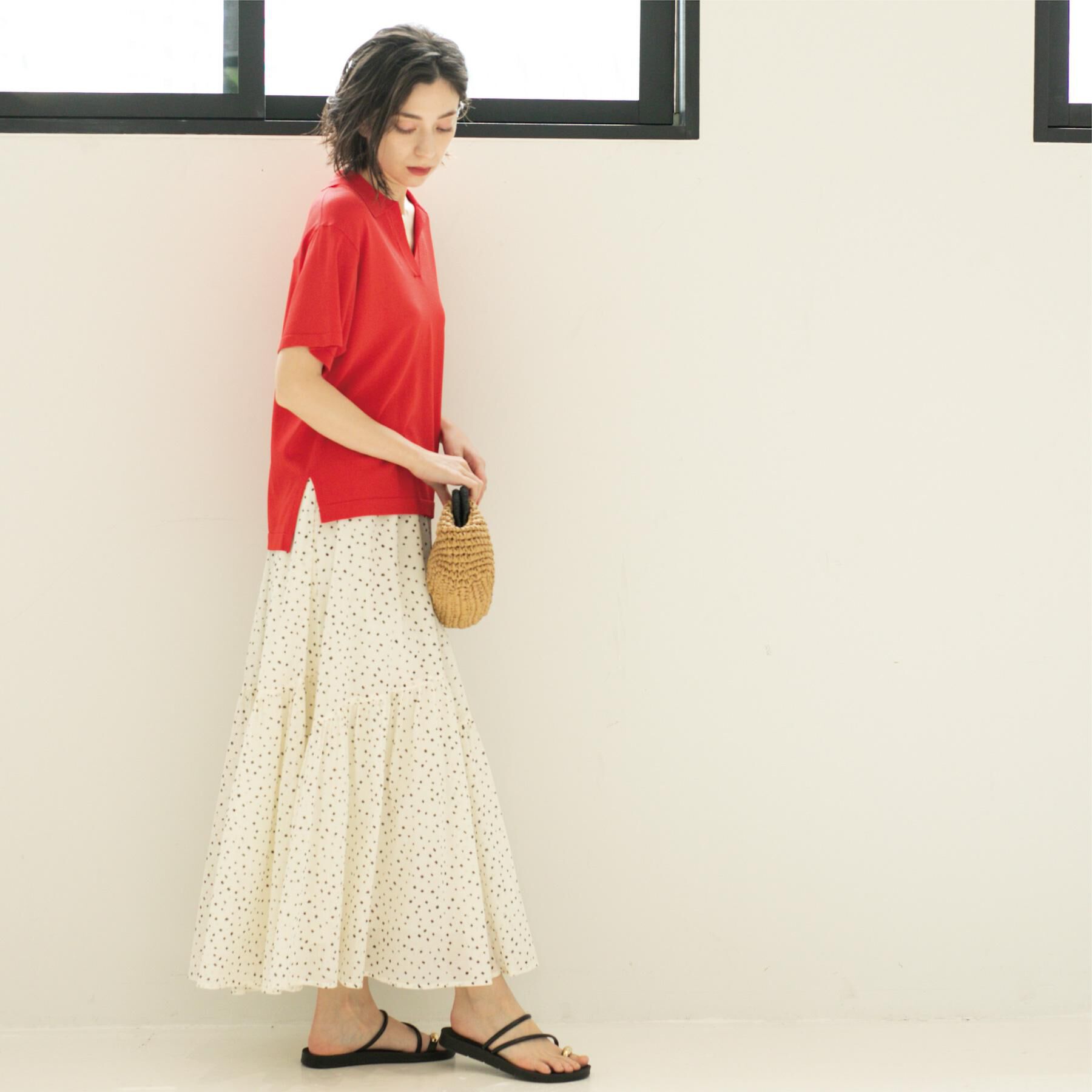 OPAQUE.CLIP「スキッパーニット【UV/接触冷感/抗ピル/洗濯機洗い可】」|ニット・セーター|