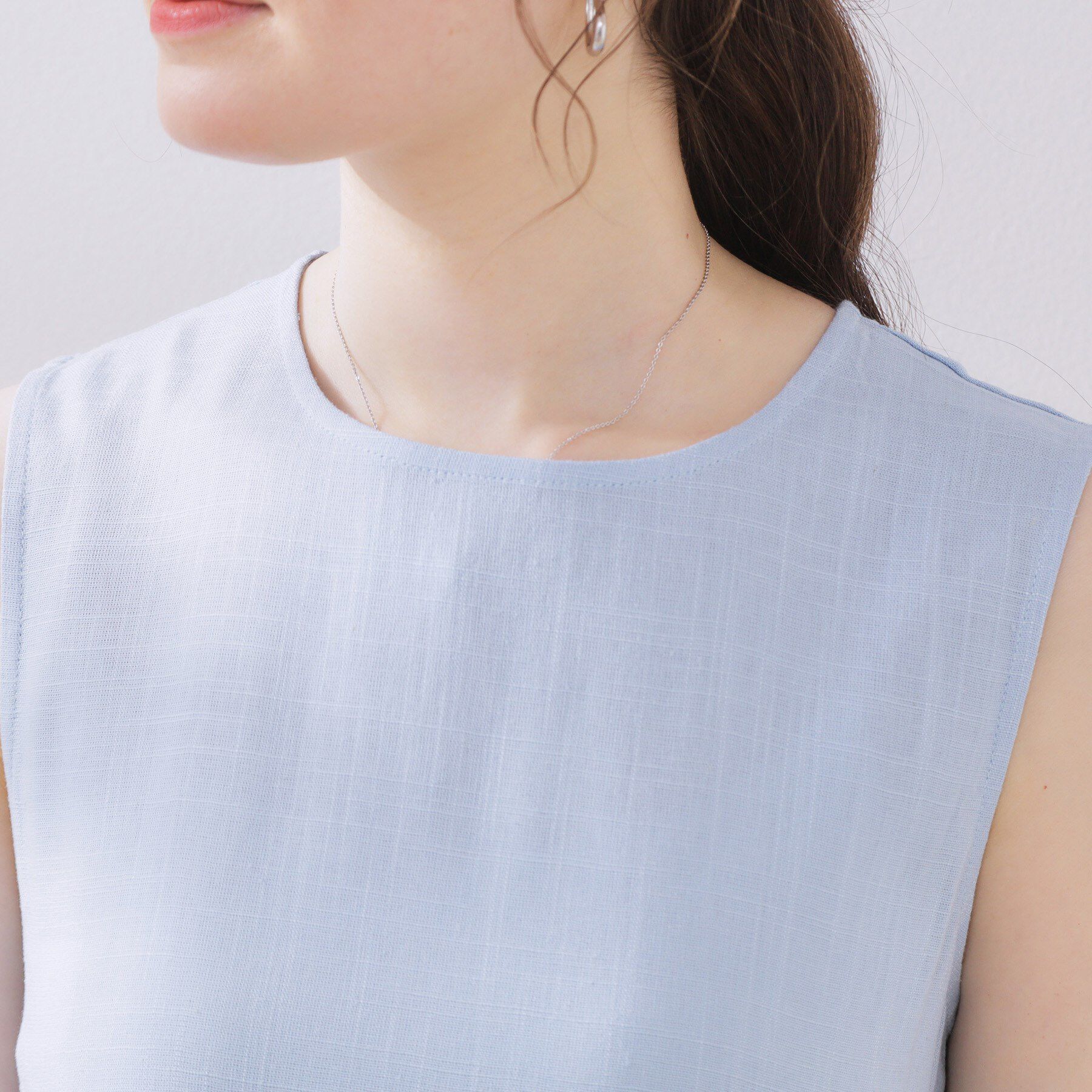 Couture broach「麻混フレアデザインワンピース」|ワンピース|