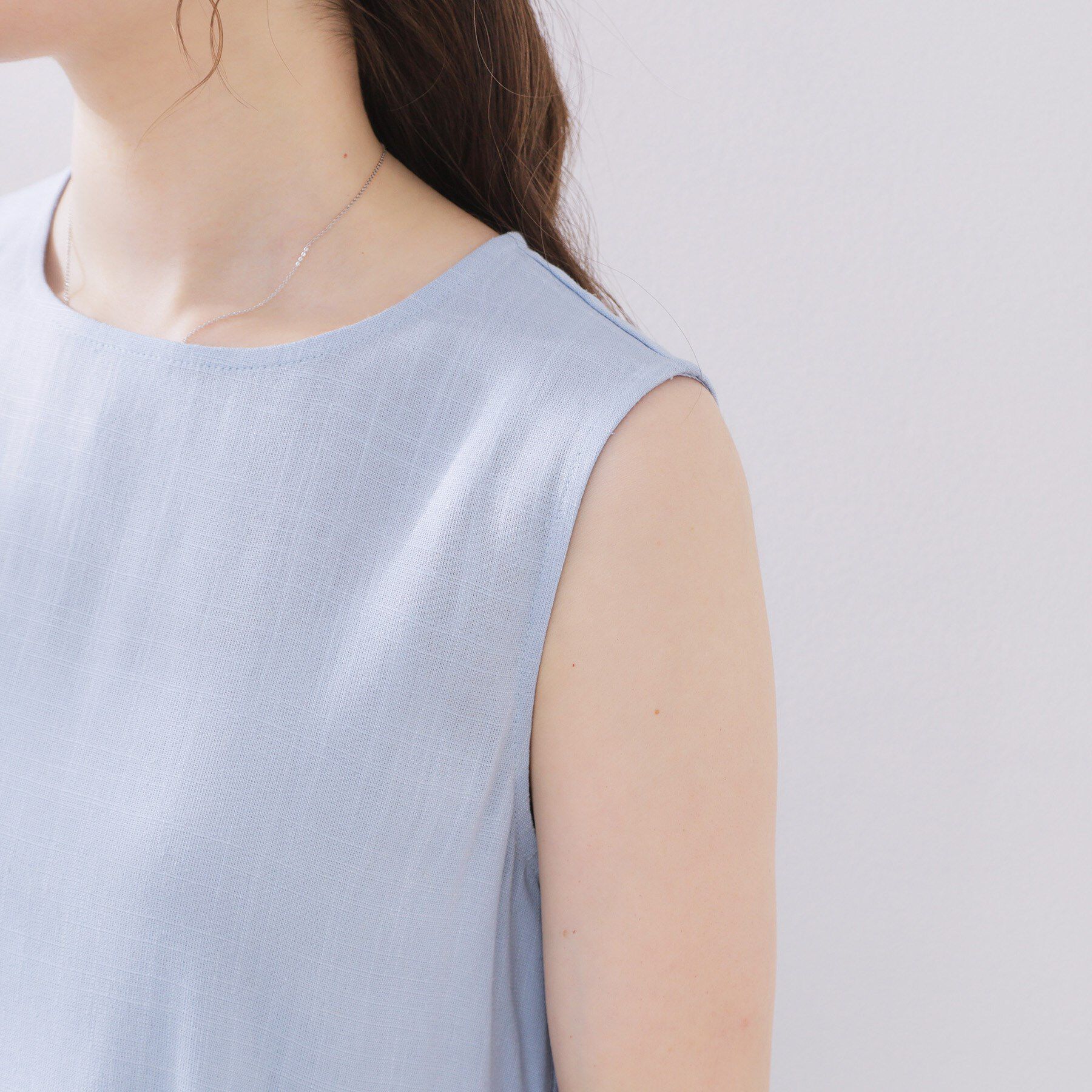 Couture broach「麻混フレアデザインワンピース」|ワンピース|