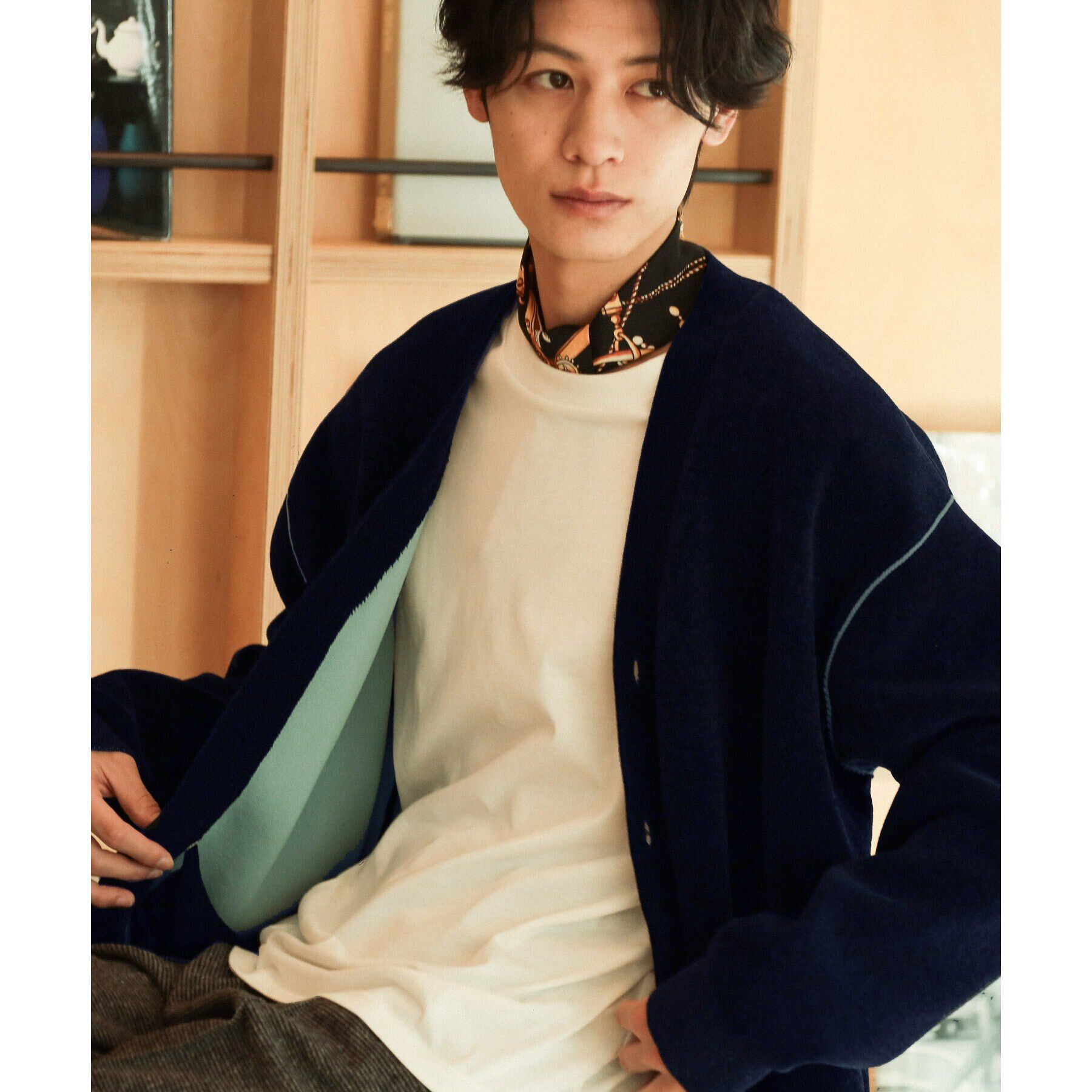 THE SHOP TK「【ハグするニット】モールニットカーディガン 親子リンク/ユニセックス」|カーディガン|ネイビー(094)