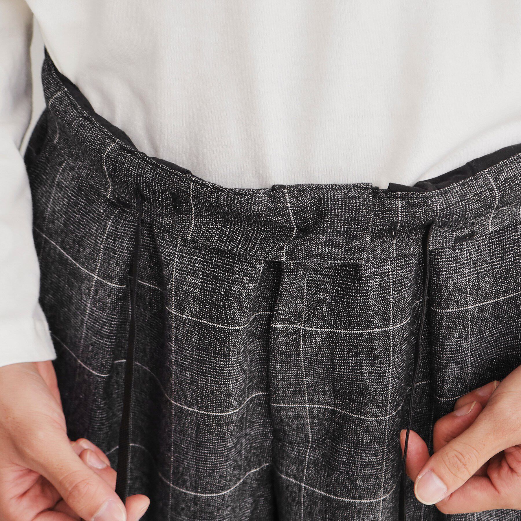 THE SHOP TK「チェックワイドイージーパンツ」|その他|