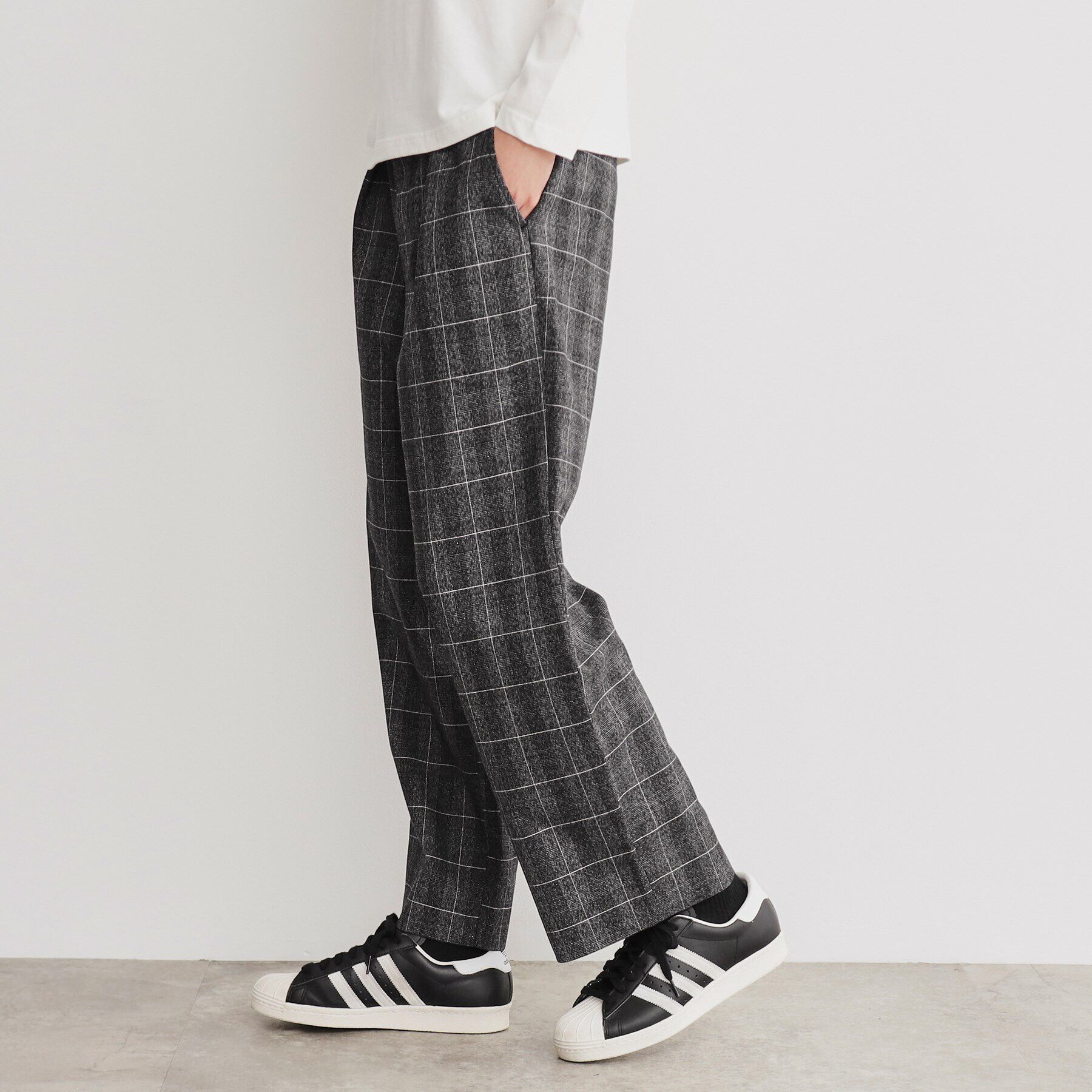 THE SHOP TK「チェックワイドイージーパンツ」|その他|