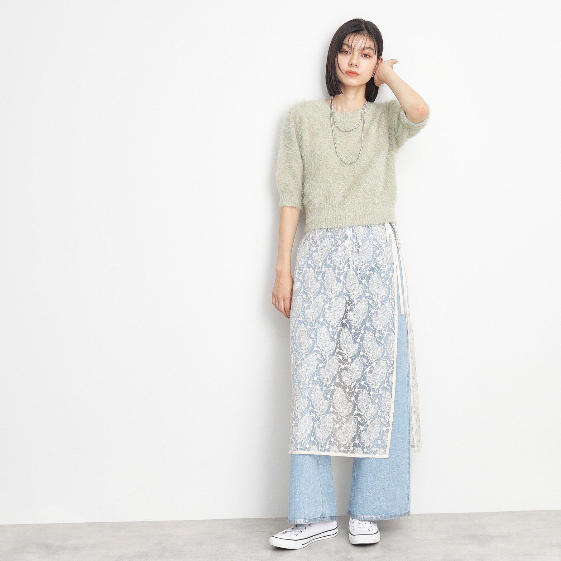 THE SHOP TK「チュールラップスカート」|スカート|