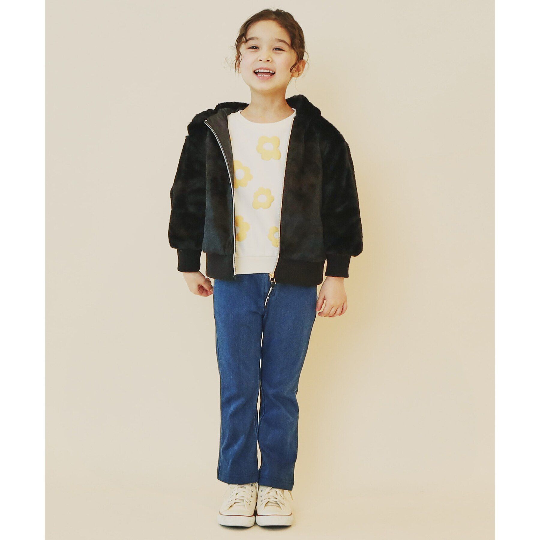 THE SHOP TK「【100－150】ファーフードジップブルゾン/洗濯機OK」|ブルゾン・スタジャン|