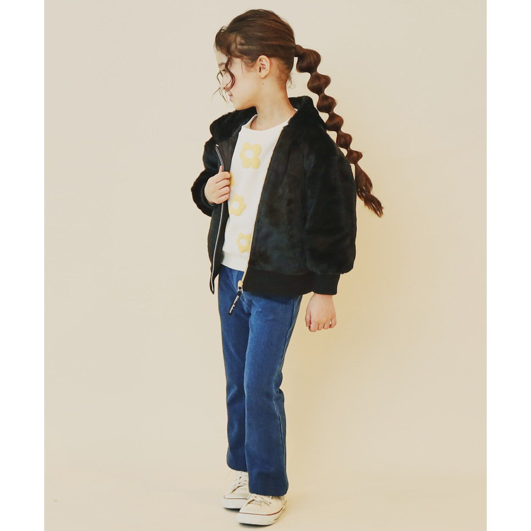 THE SHOP TK「【100－150】ファーフードジップブルゾン/洗濯機OK」|ブルゾン・スタジャン|