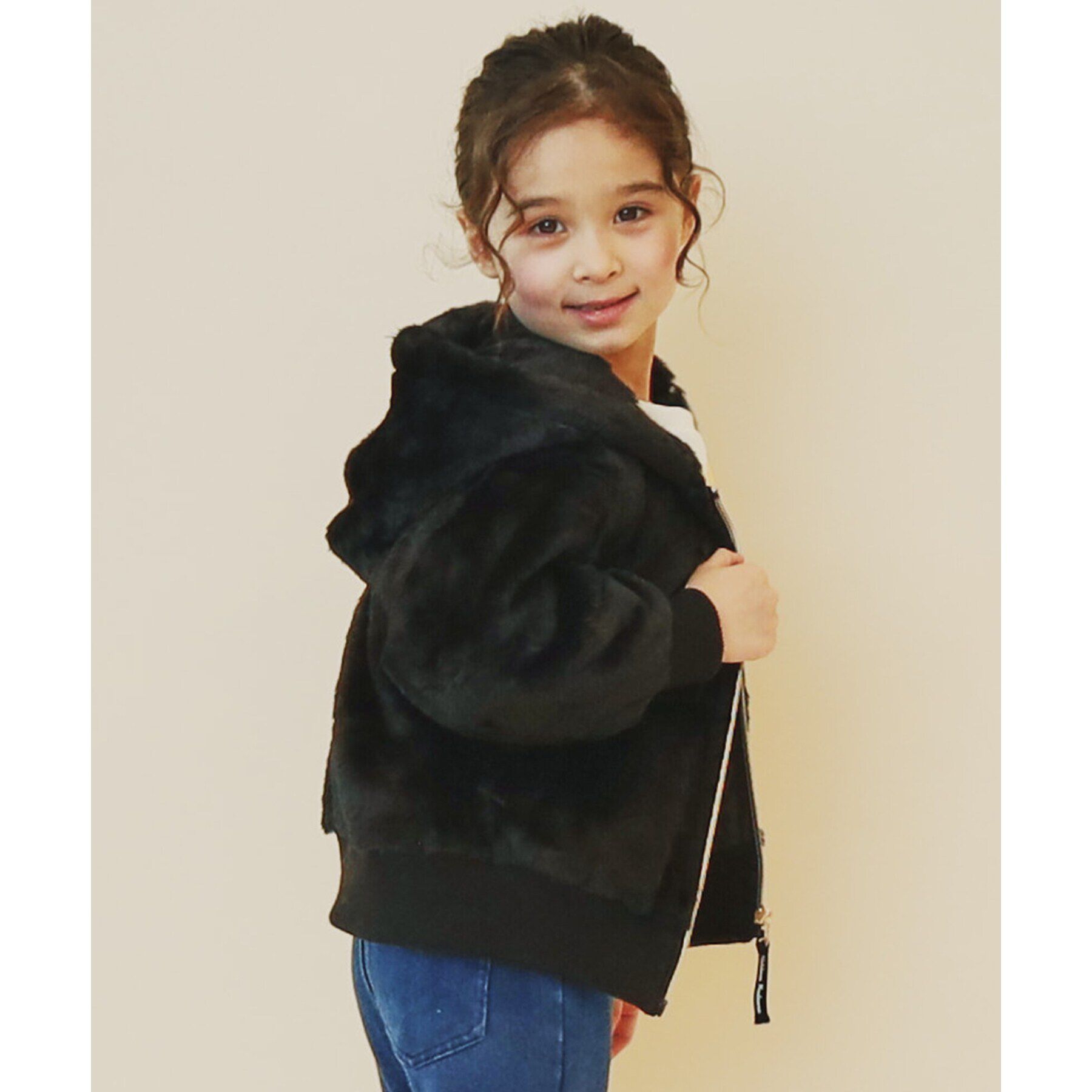 THE SHOP TK「【100－150】ファーフードジップブルゾン/洗濯機OK」|ブルゾン・スタジャン|