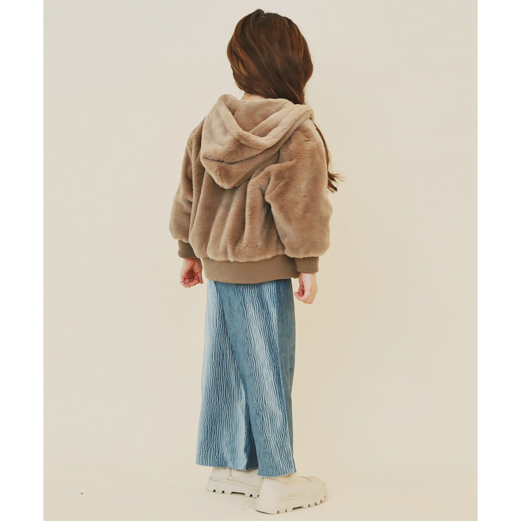 THE SHOP TK「【100－150】ファーフードジップブルゾン/洗濯機OK」|ブルゾン・スタジャン|