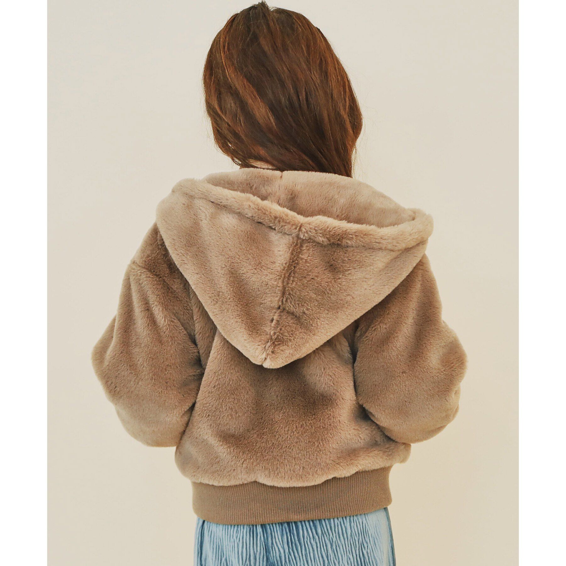 THE SHOP TK「【100－150】ファーフードジップブルゾン/洗濯機OK」|ブルゾン・スタジャン|