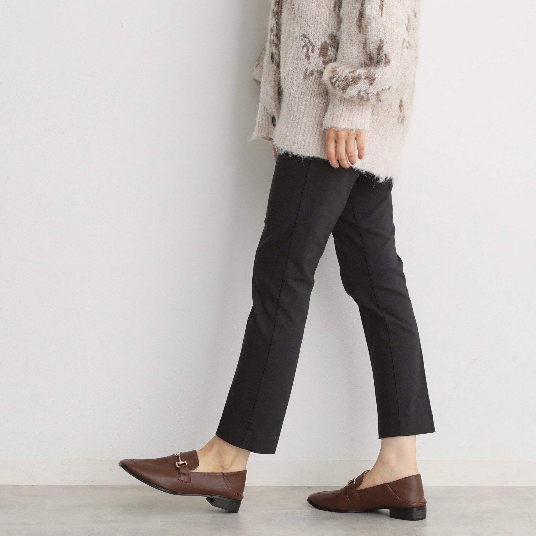 THE SHOP TK「【ラクでキレイ】ハイパーストレッチ裏起毛スティックパンツ/洗える」|その他|ブラック(019)