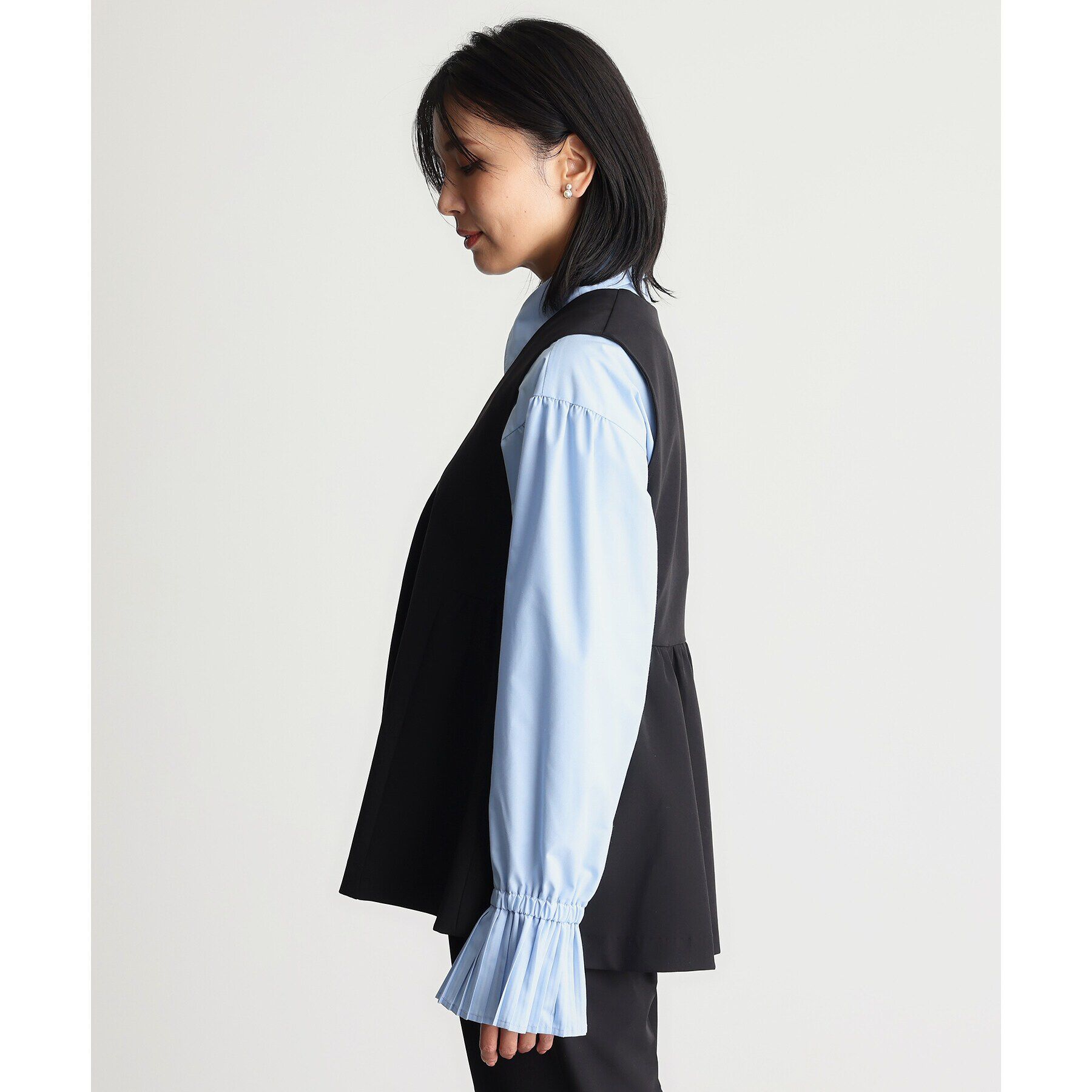 THE SHOP TK「【汚れ＆シワが付きにくい/セレモニー/通勤】ダブルクロスジレ/洗濯機OK」|ベスト・ジレ|