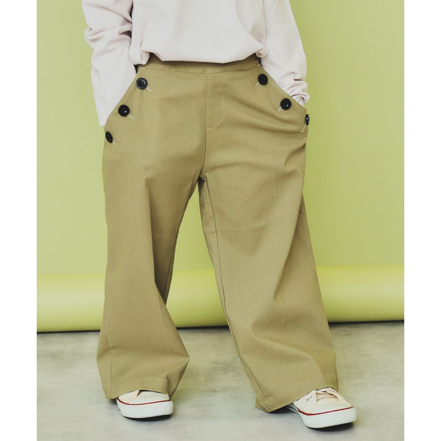 THE SHOP TK「【110-160】のびーるマリンパンツ/洗濯機OK・ママとおそろい風」|その他|オリーブグリーン(0