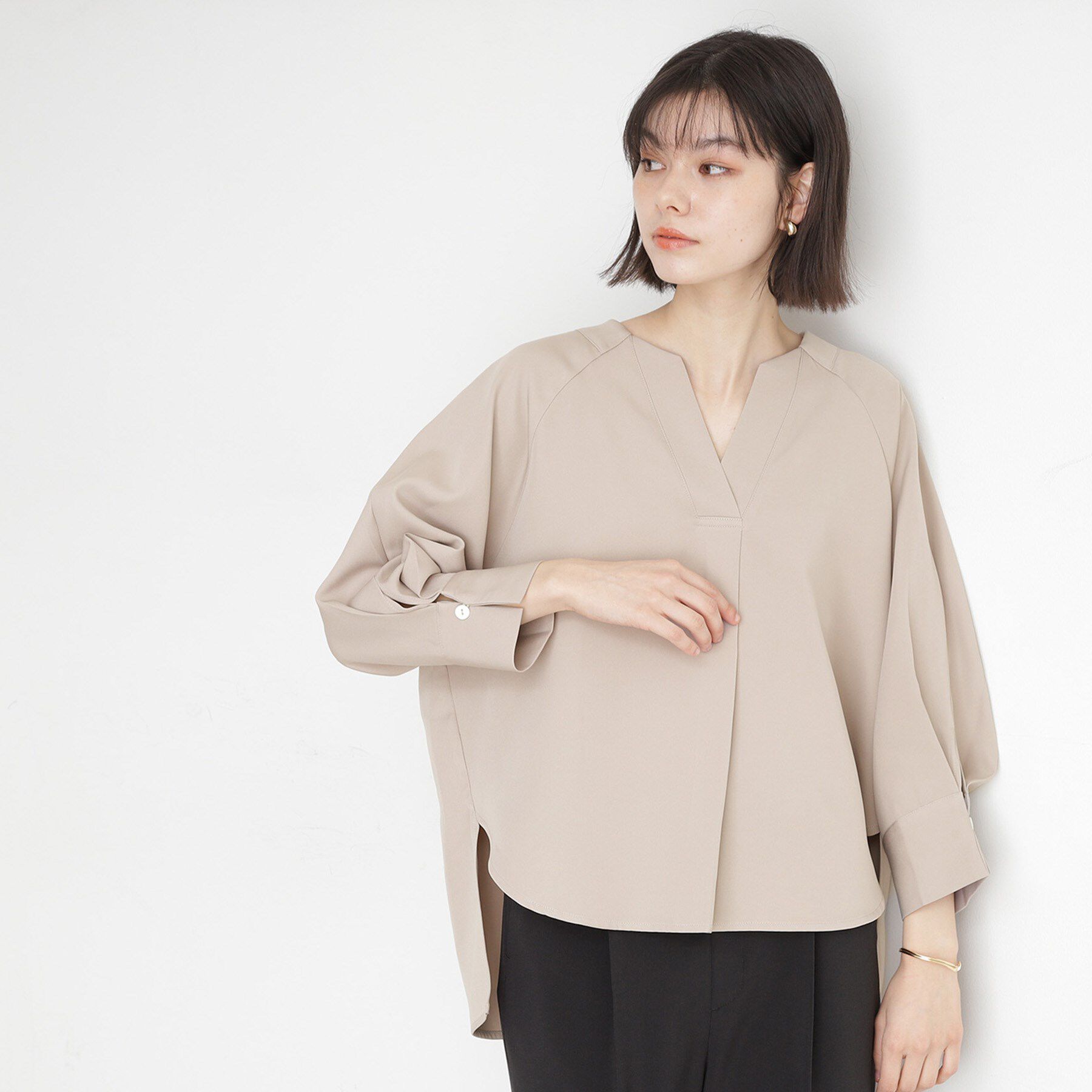 THE SHOP TK「ブラウス見えカットソー【洗える】」|シャツ・ブラウス|