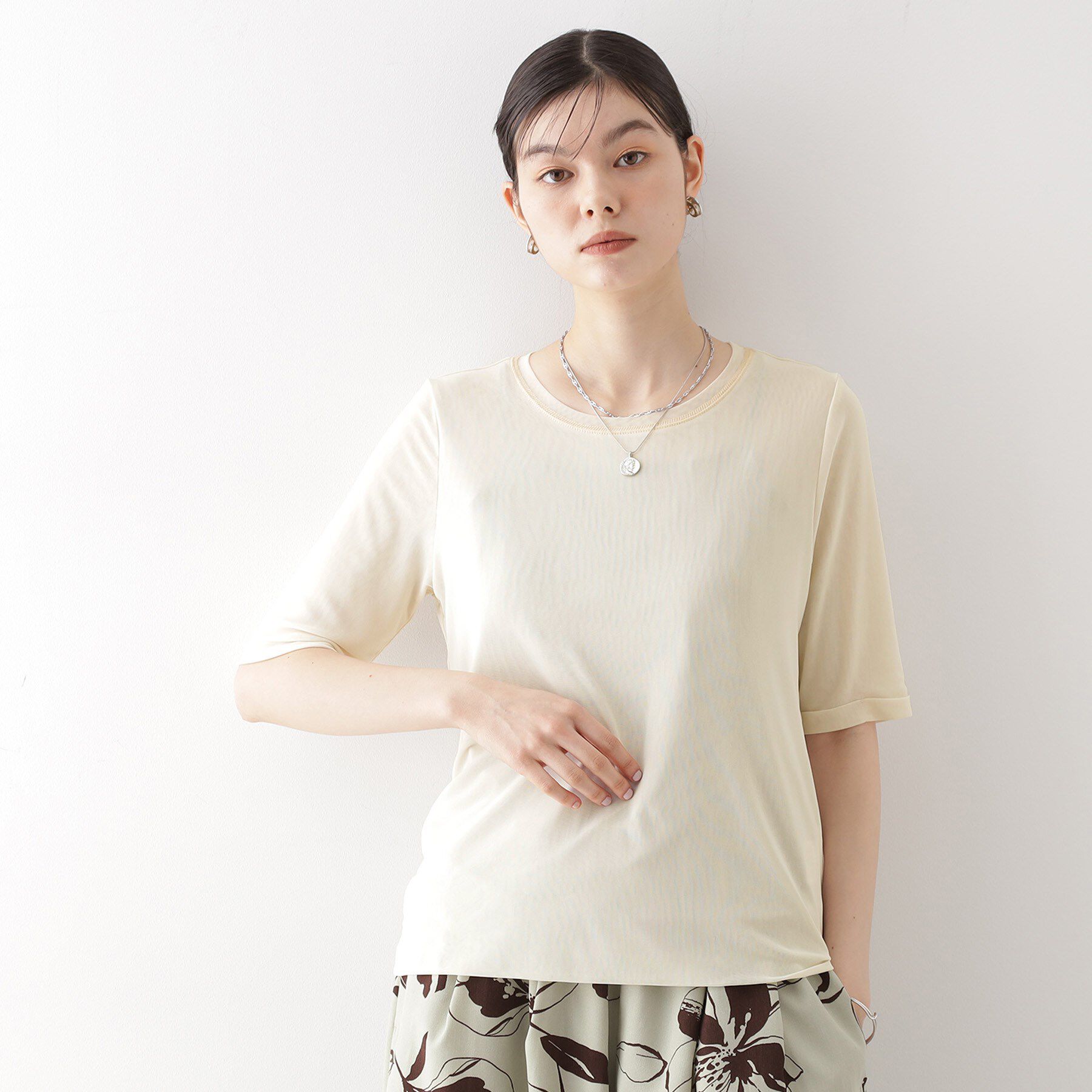 THE SHOP TK「シアーチュールプルオーバー【洗濯機OK】」|Tシャツ・カットソー|