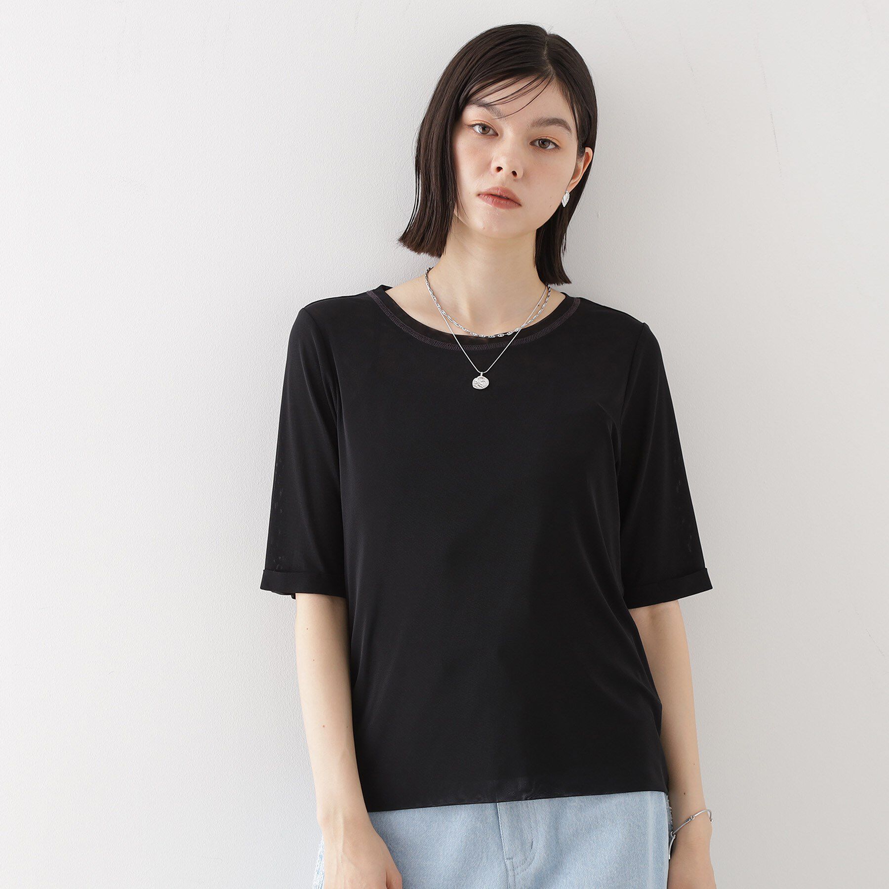 THE SHOP TK「シアーチュールプルオーバー【洗濯機OK】」|Tシャツ・カットソー|