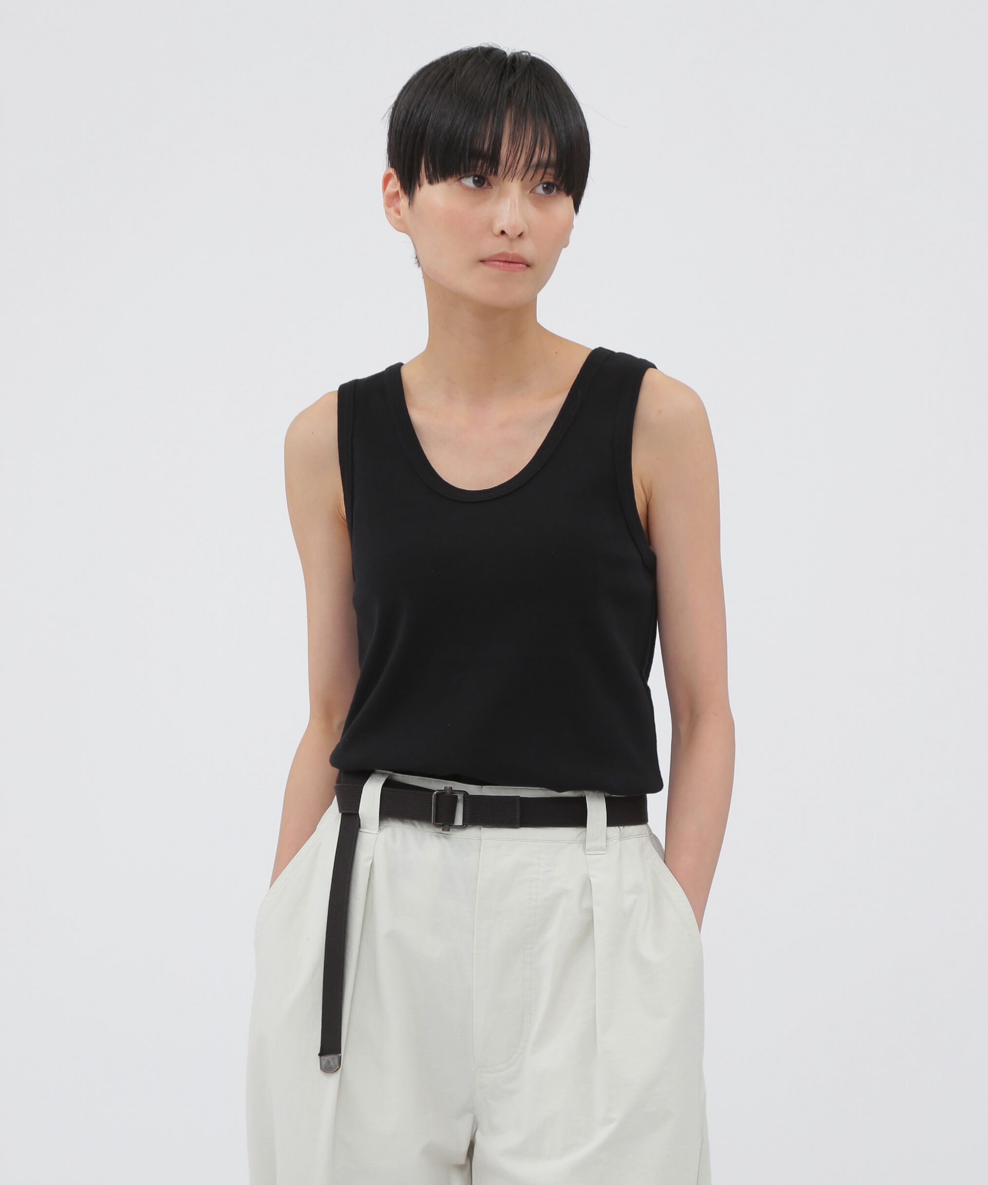 MHL.「DRY BASIC JERSEY TOP」|Tシャツ・カットソー|BLACK