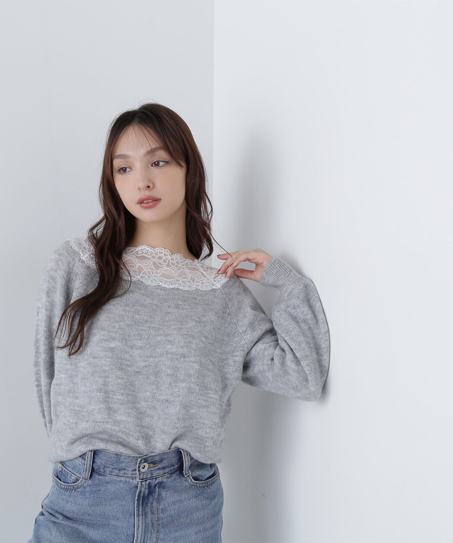  「レーストリミングニット　24AW」|ニット・セーター|