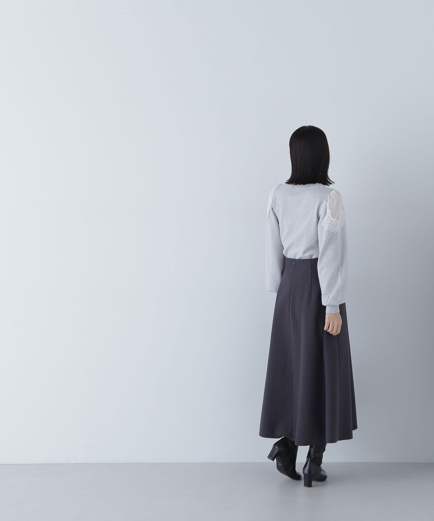  「フラワーレーストリミングニット」|ニット・セーター|