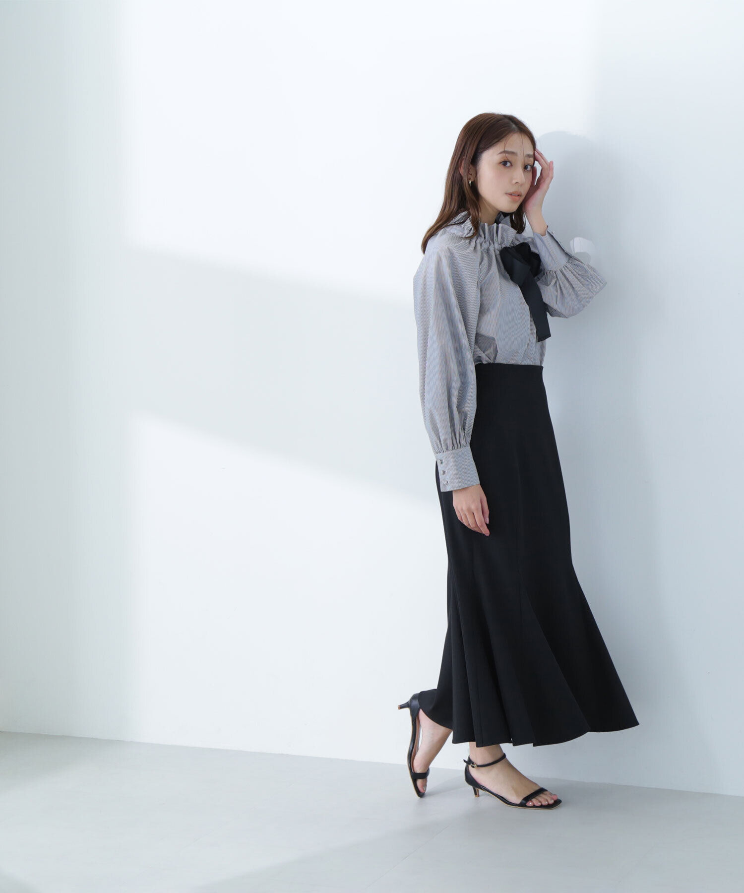  「ヘム切替マーメイドスカート」|スカート|