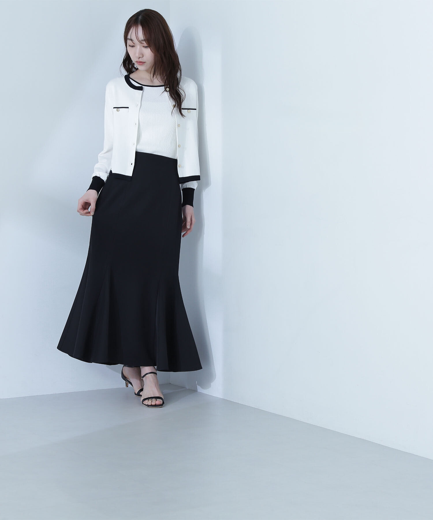  「ヘム切替マーメイドスカート」|スカート|