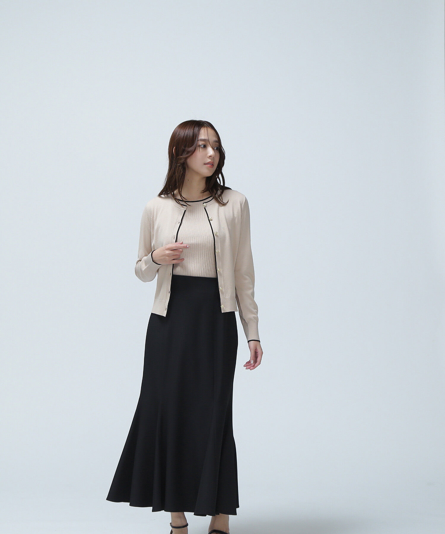  「ヘム切替マーメイドスカート」|スカート|
