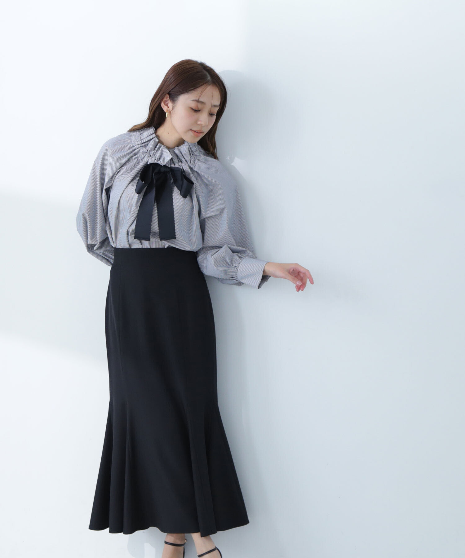  「ヘム切替マーメイドスカート」|スカート|