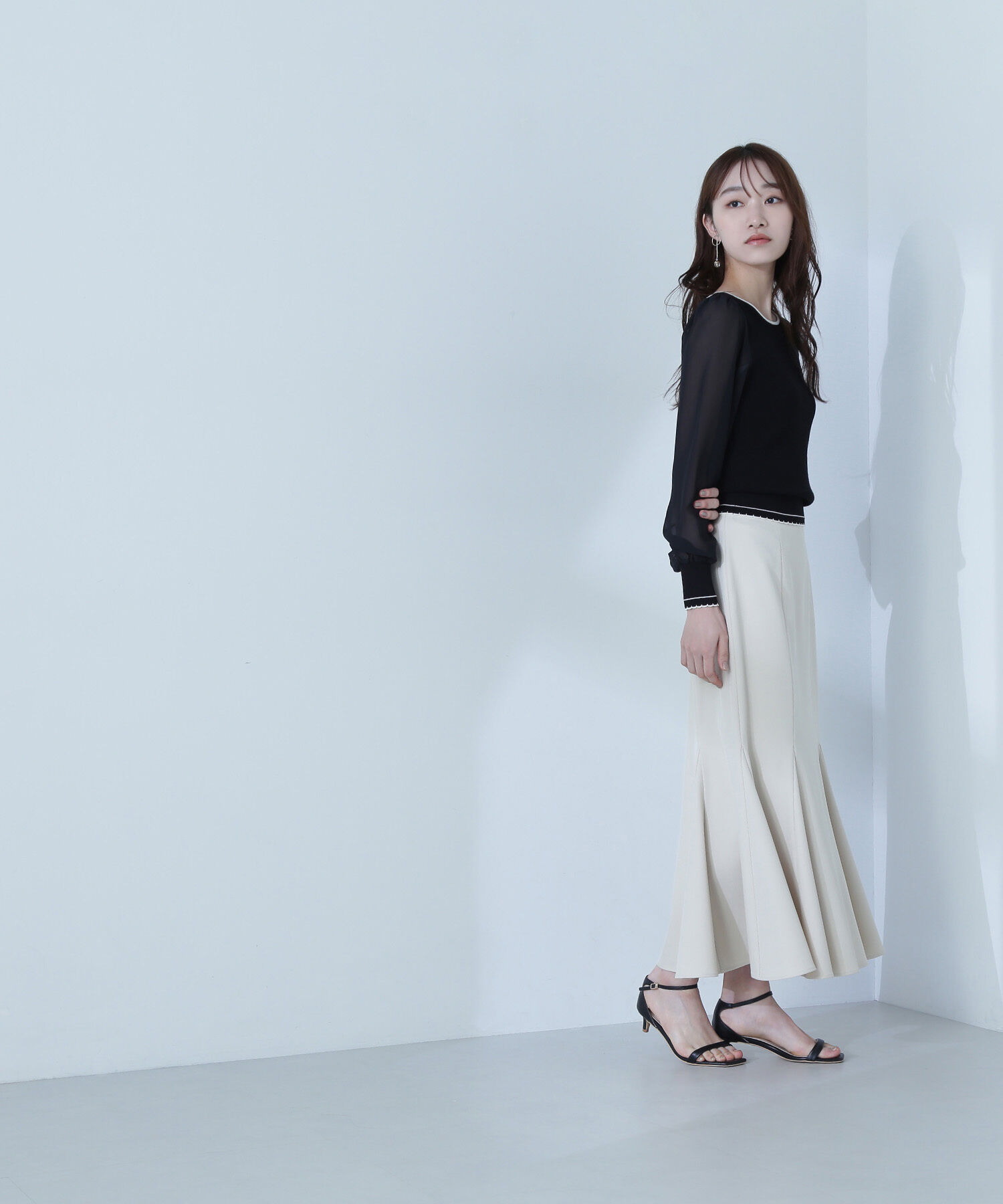  「ヘム切替マーメイドスカート」|スカート|