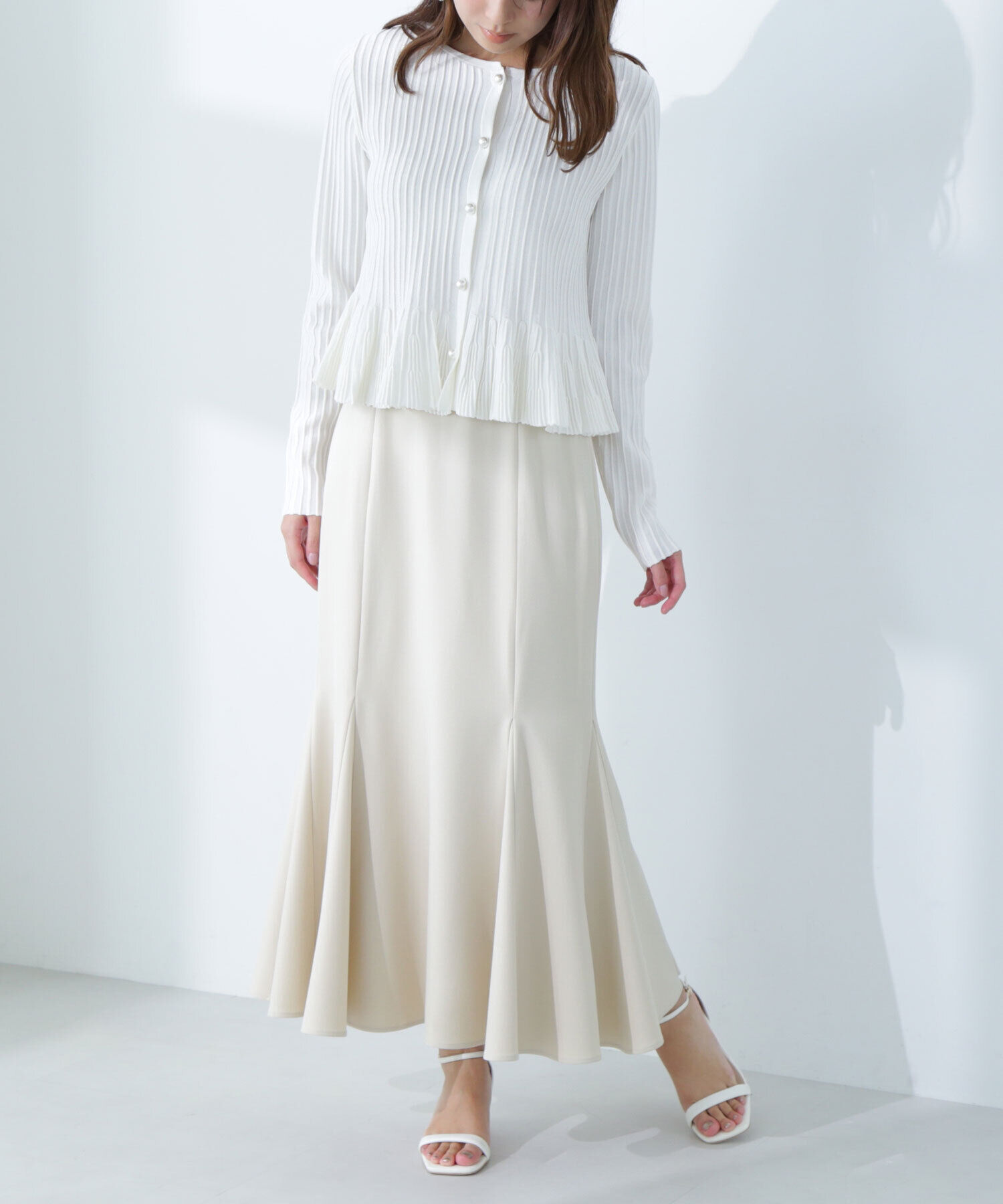  「ヘム切替マーメイドスカート」|スカート|