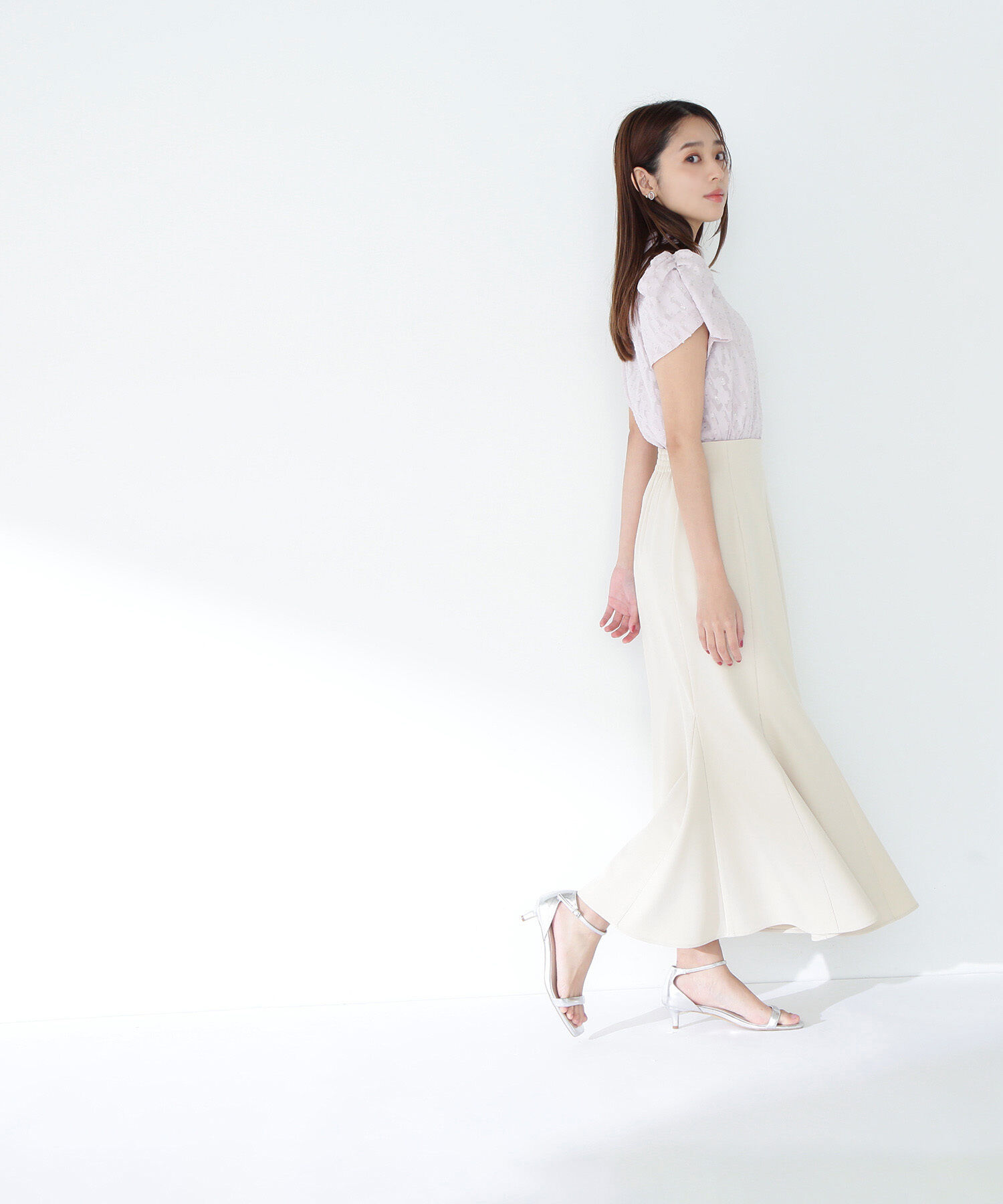  「ヘム切替マーメイドスカート」|スカート|