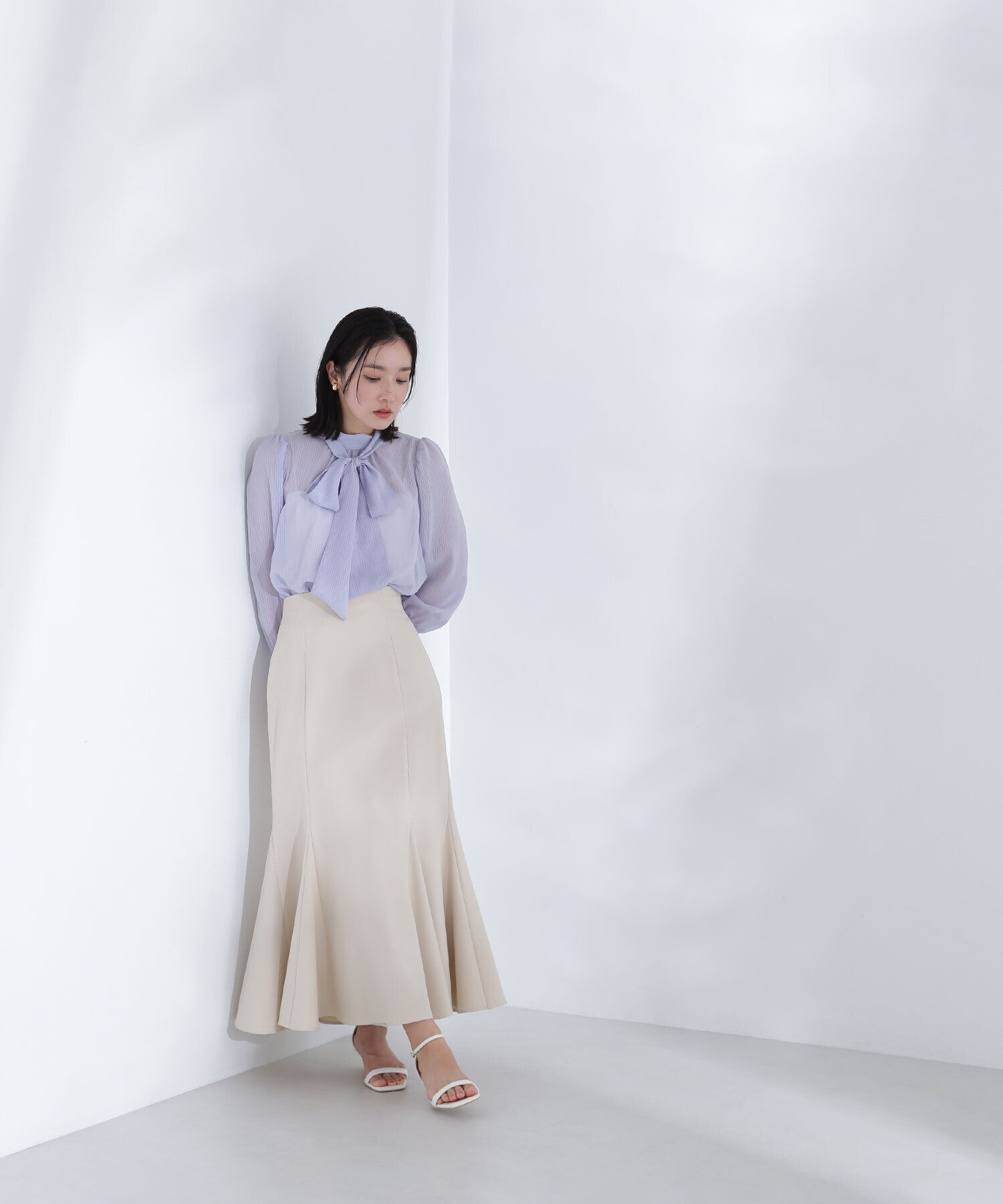  「ヘム切替マーメイドスカート」|スカート|