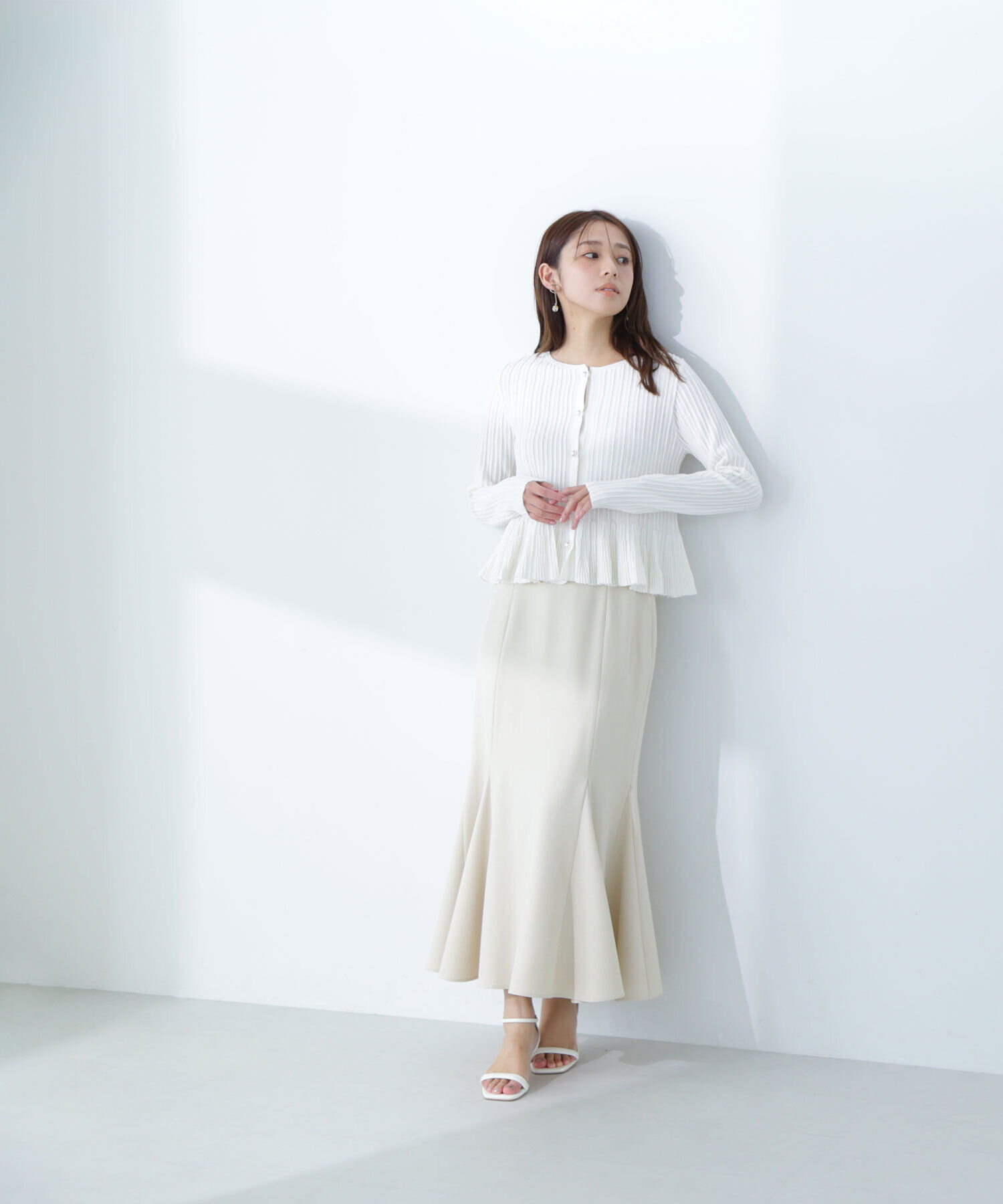 「ヘム切替マーメイドスカート」|スカート|