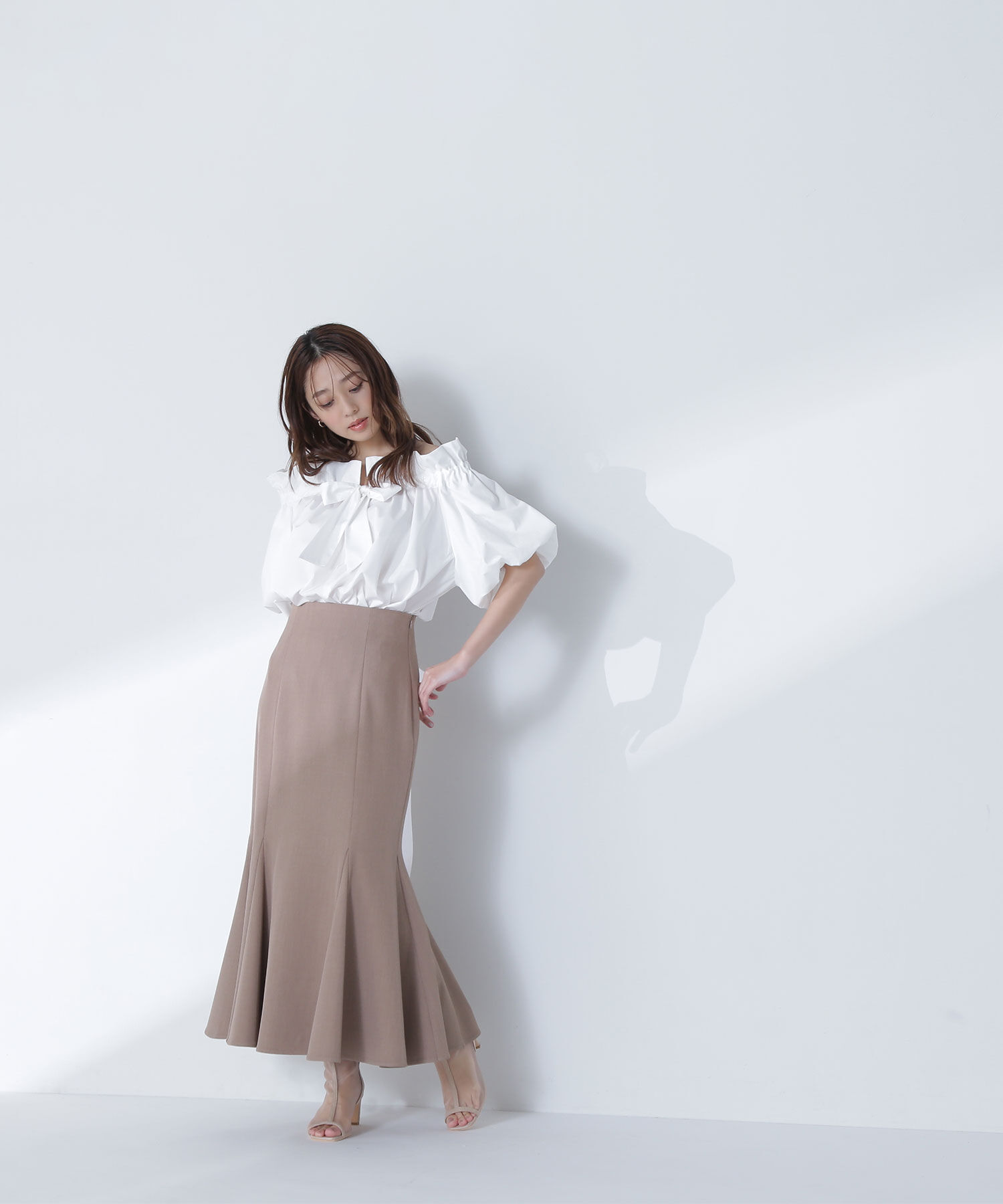  「ヘム切替マーメイドスカート」|スカート|ライトモカ