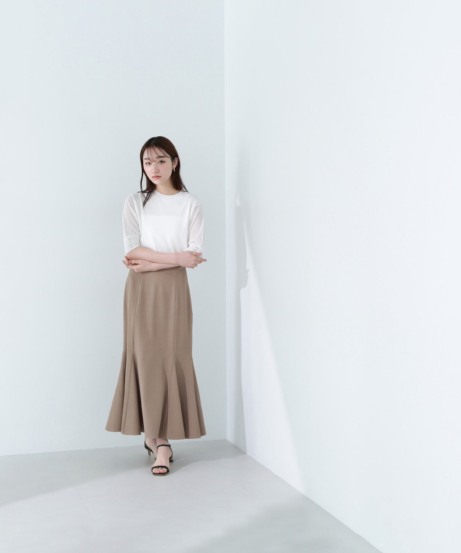  「ヘム切替マーメイドスカート」|スカート|