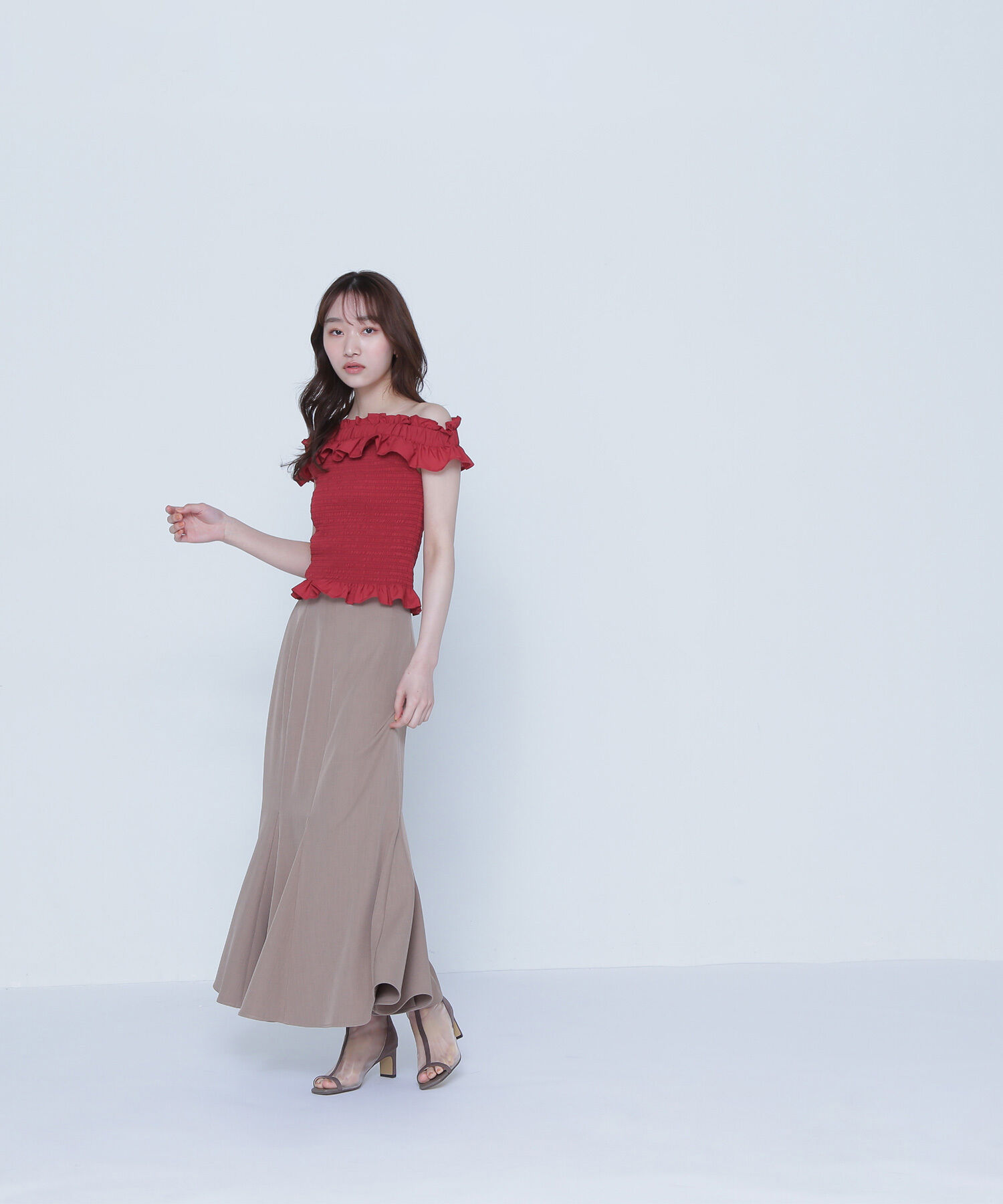  「ヘム切替マーメイドスカート」|スカート|