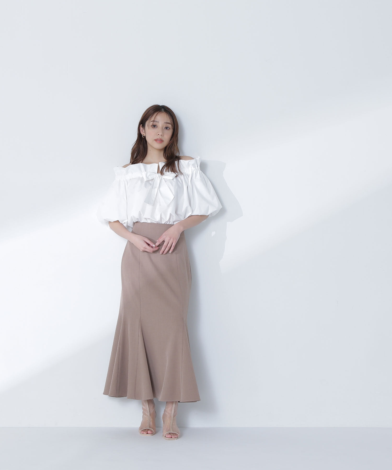  「ヘム切替マーメイドスカート」|スカート|