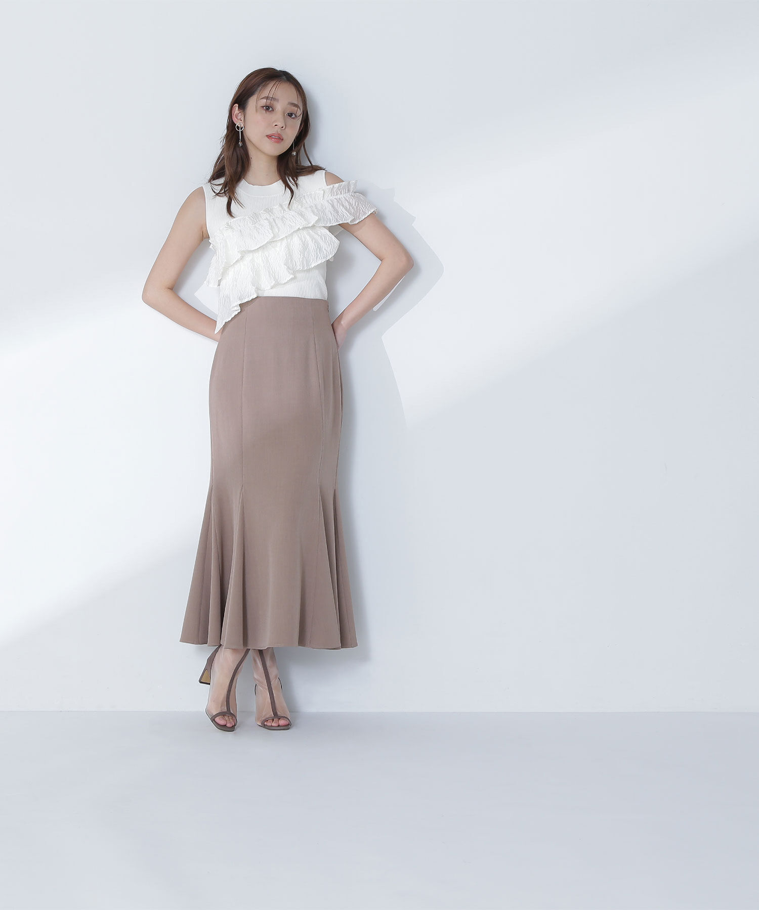  「ヘム切替マーメイドスカート」|スカート|