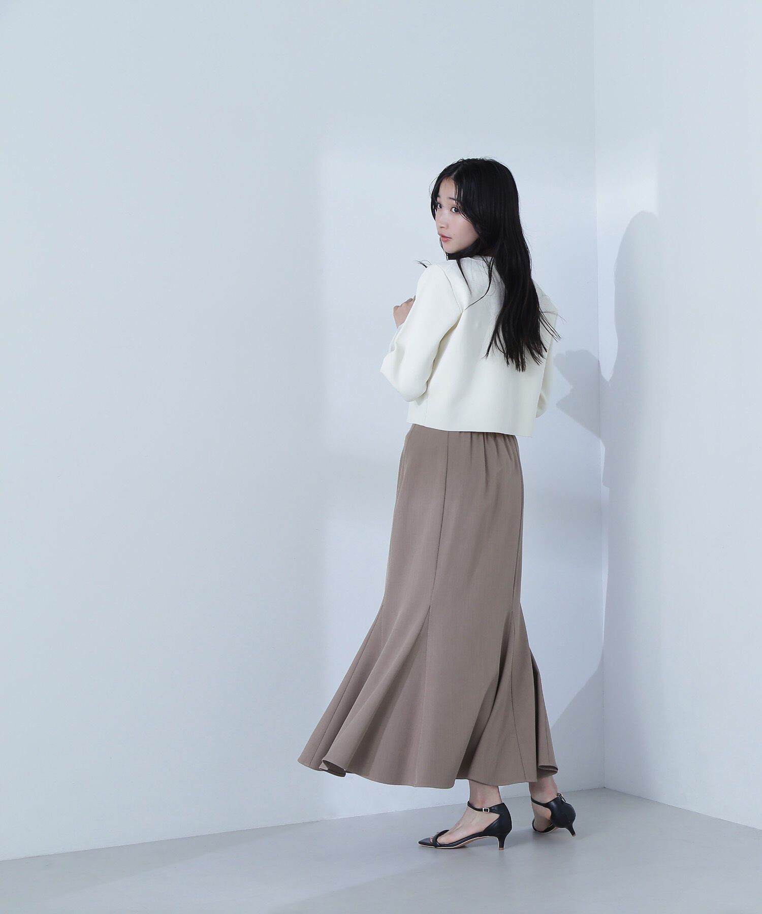  「ヘム切替マーメイドスカート」|スカート|