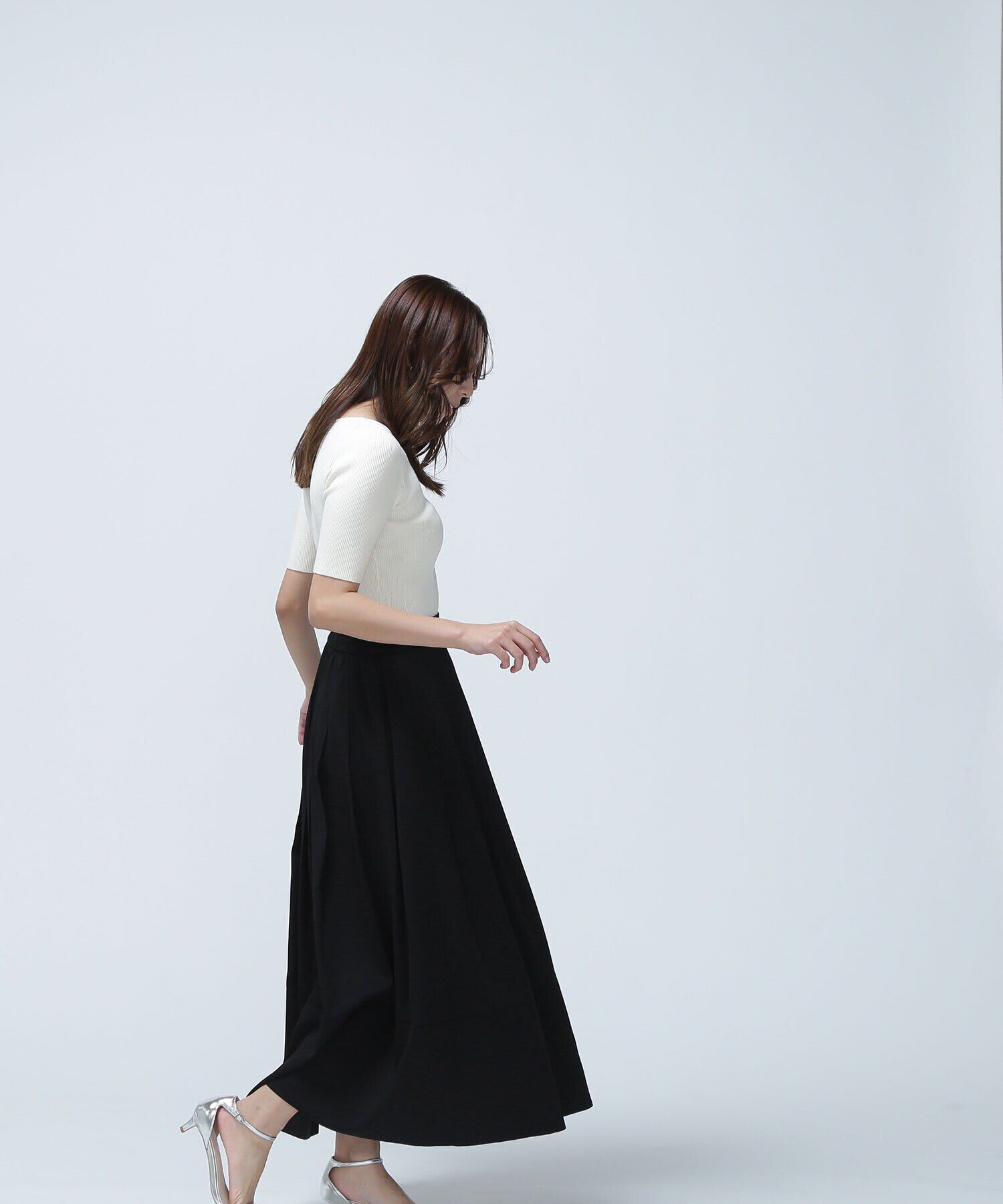  「タックプリーツフレアスカート」|スカート|